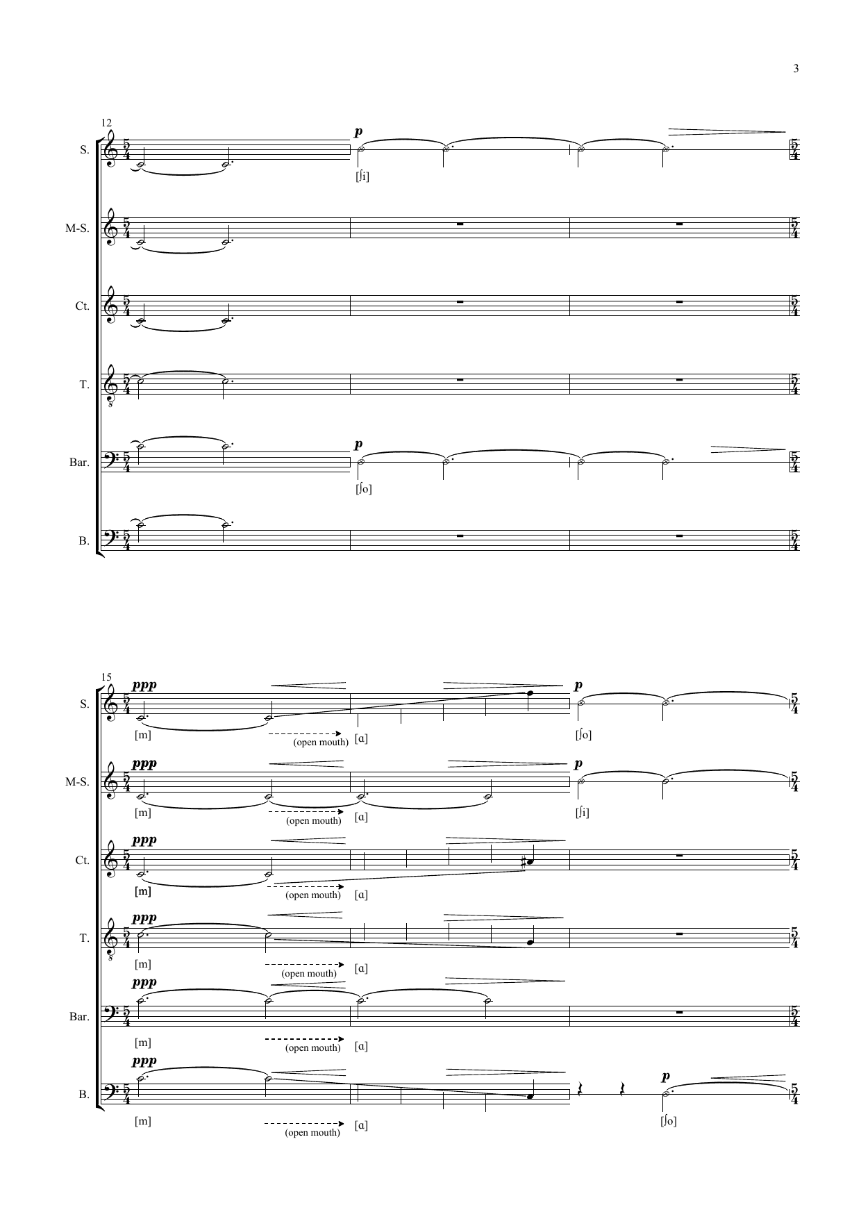 Timelessnes - for vokal sextet, film, lights and heartbeats - Image 9
