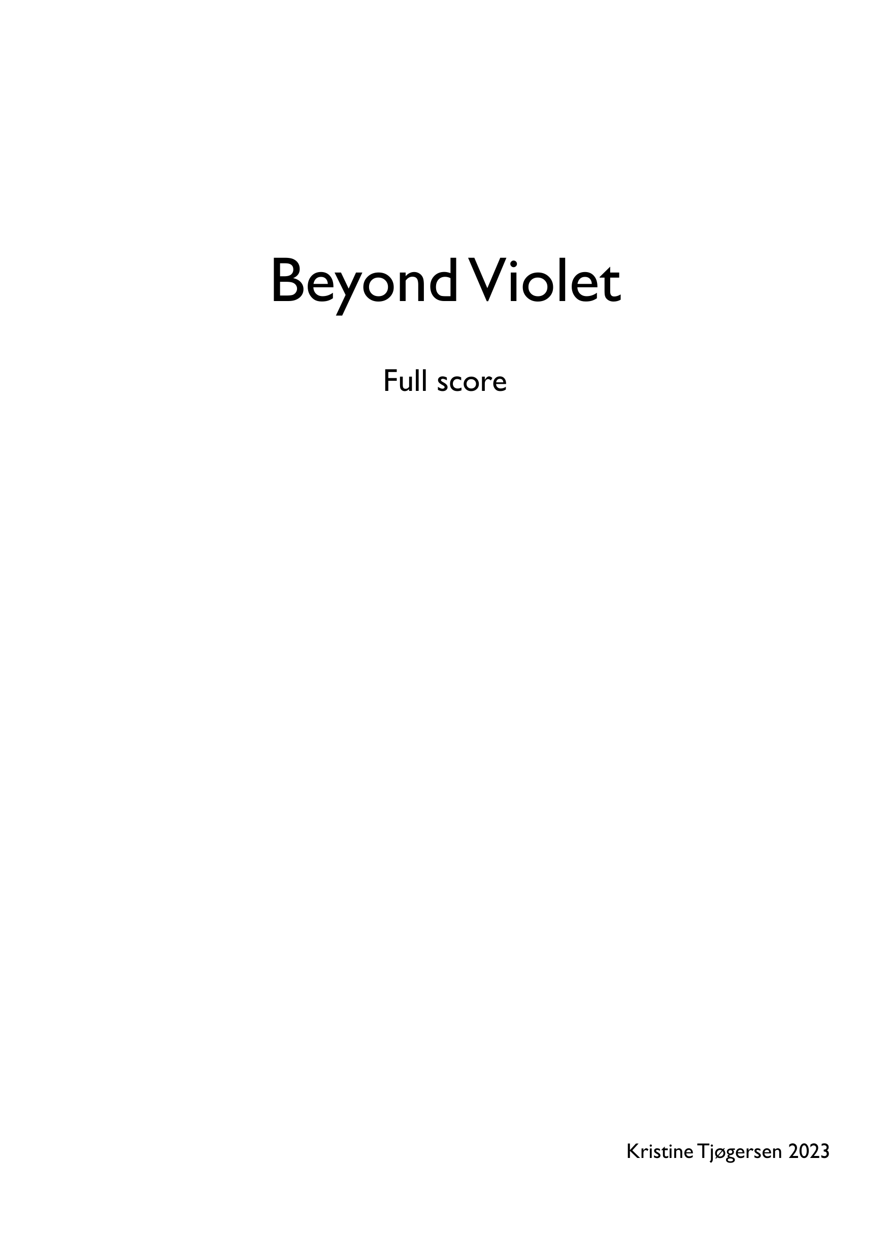 Beyond Violet