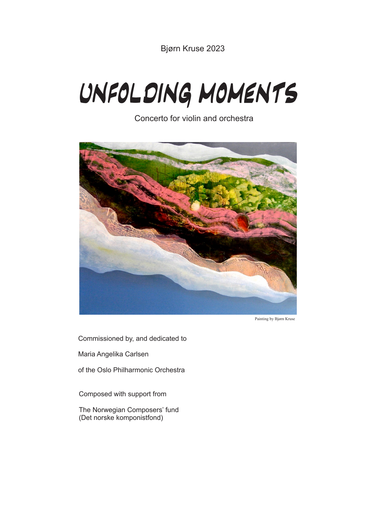 Unfolding Moments - Concerto for violin and orchestra