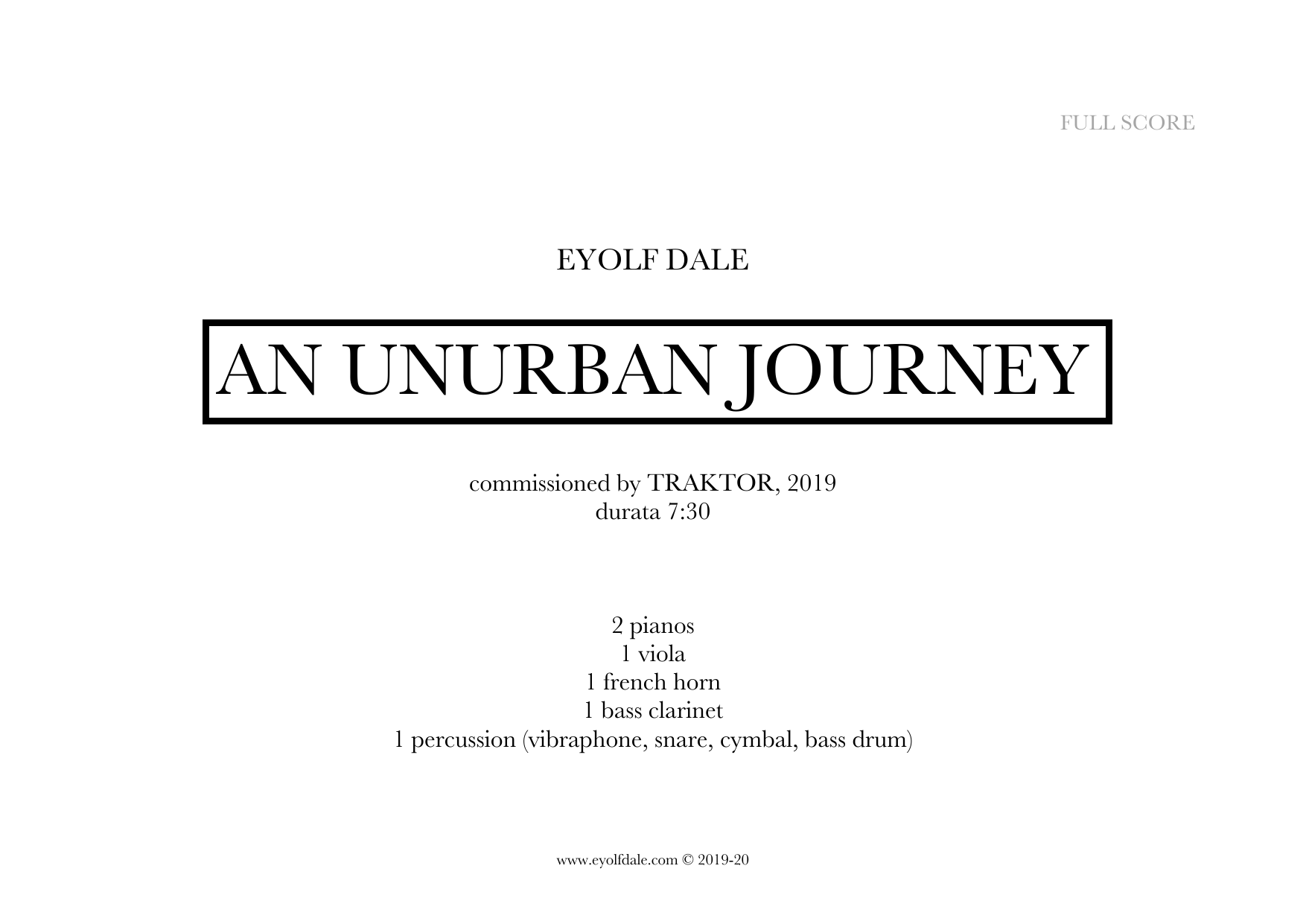 An Unurban Journey
