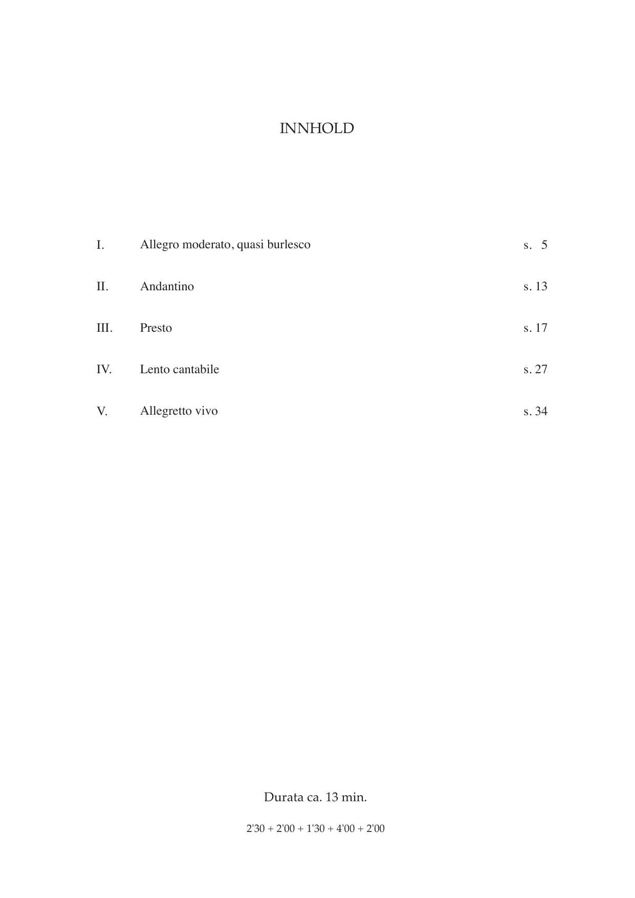 Five Pieces in Retrospect - Five minatures for flute, clarinet (Bb eller A), violin, violincello and piano, Op. 121b - Image 3