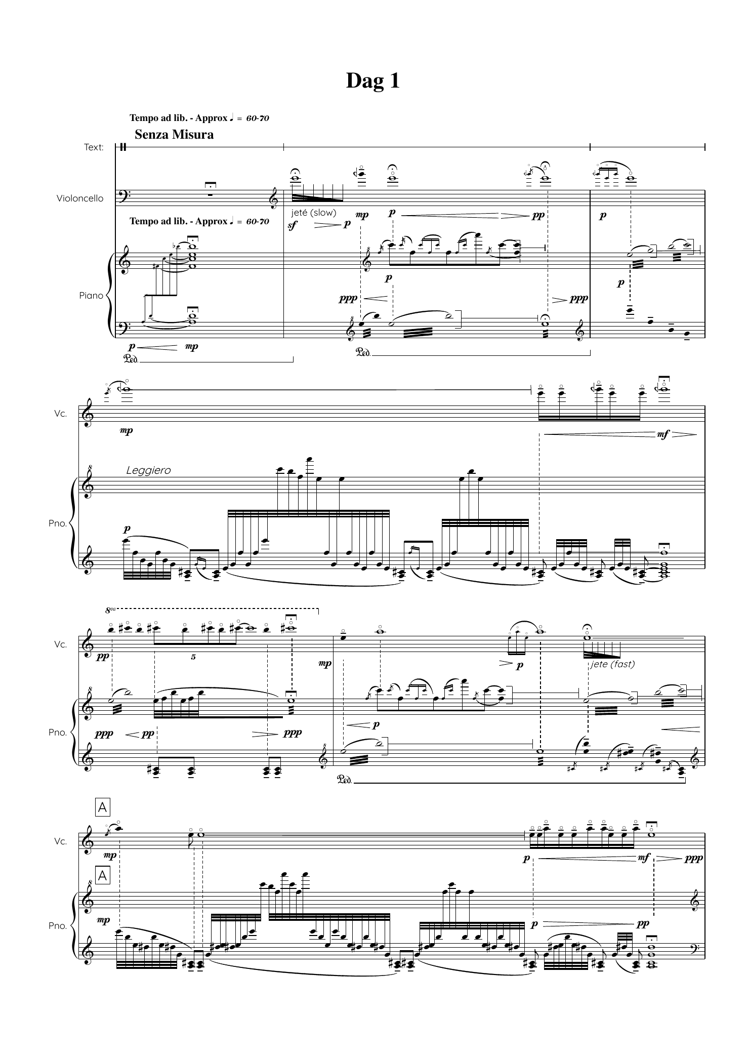 Oktobernotater - for piano, cello and narrator - Image 5
