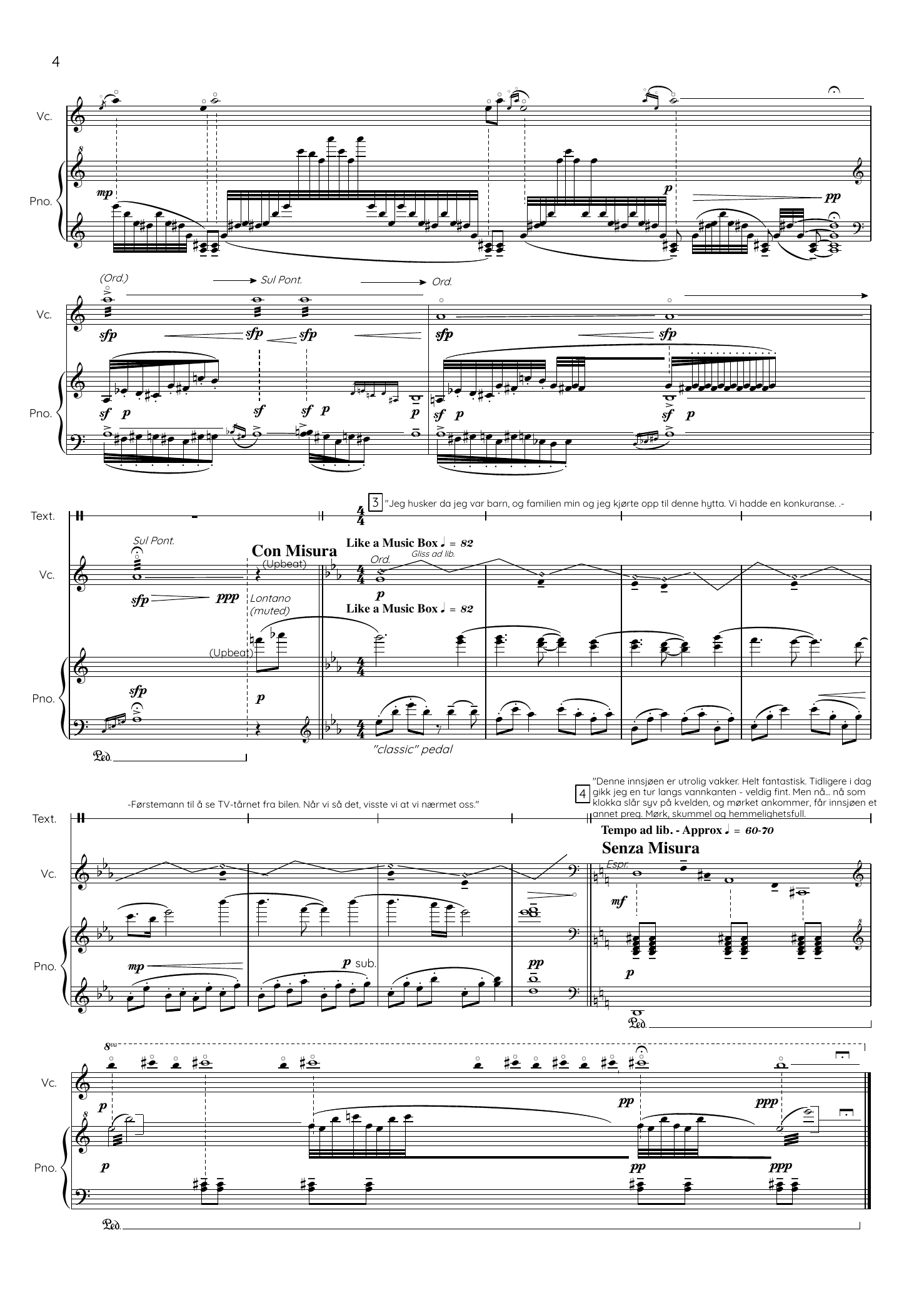 Oktobernotater - for piano, cello and narrator - Image 8