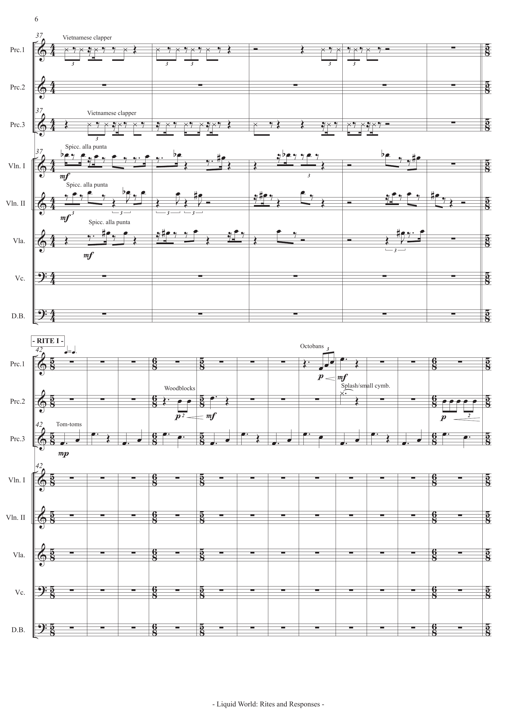 Liquid World: Rites and Responses - For percussion trio and string orchestra - Bilde 6