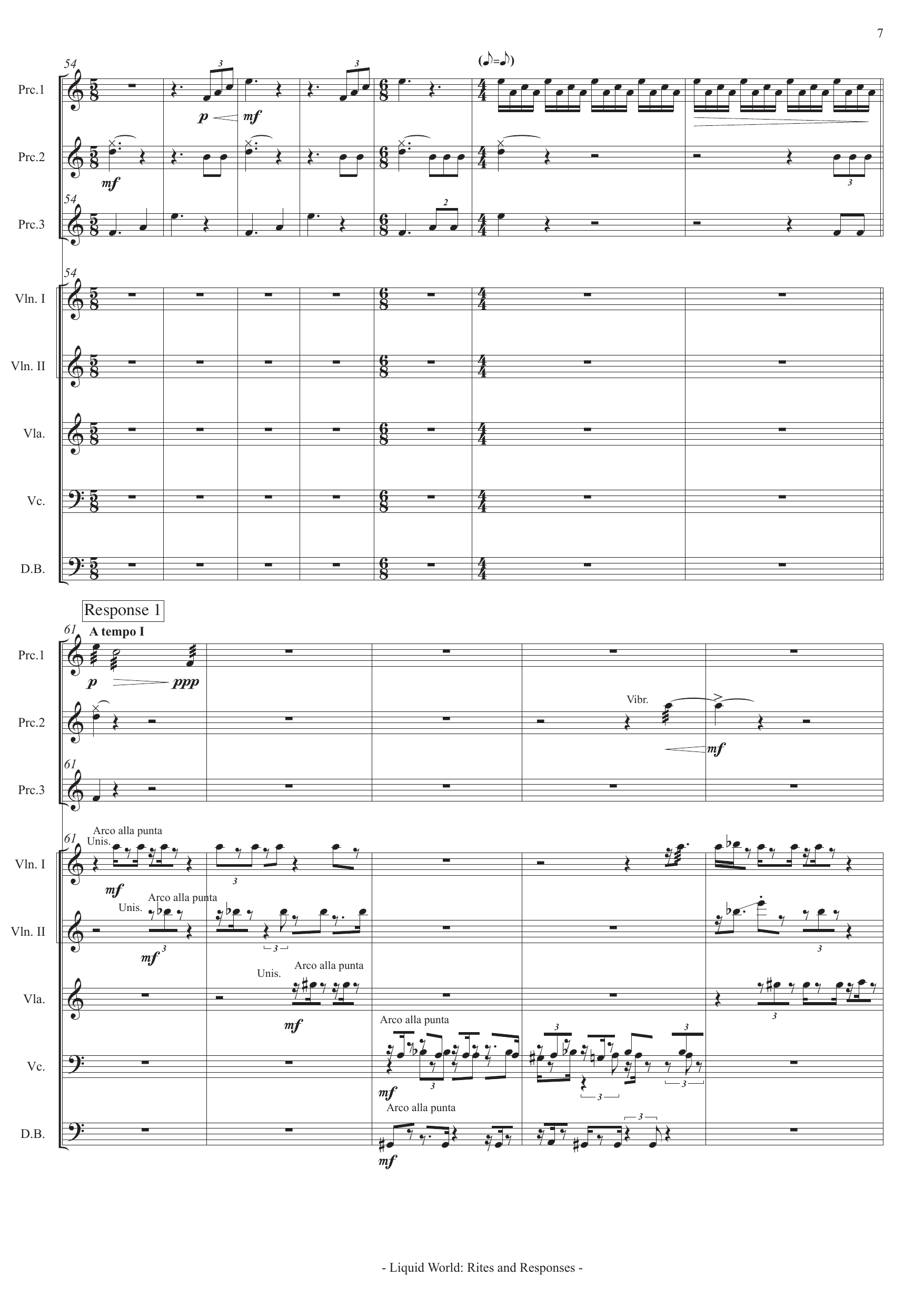 Liquid World: Rites and Responses - For percussion trio and string orchestra - Bilde 7