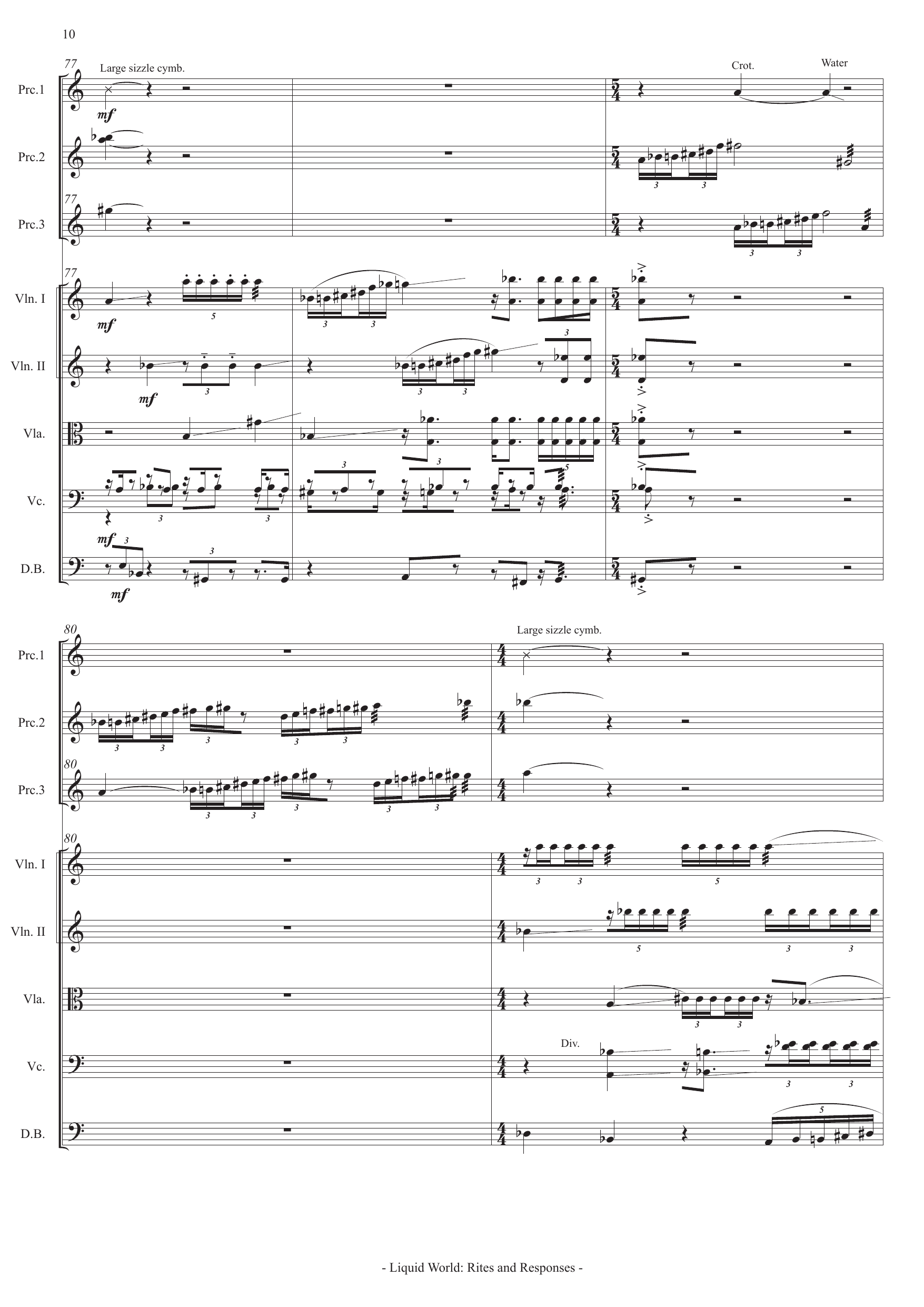 Liquid World: Rites and Responses - For percussion trio and string orchestra - Bilde 10