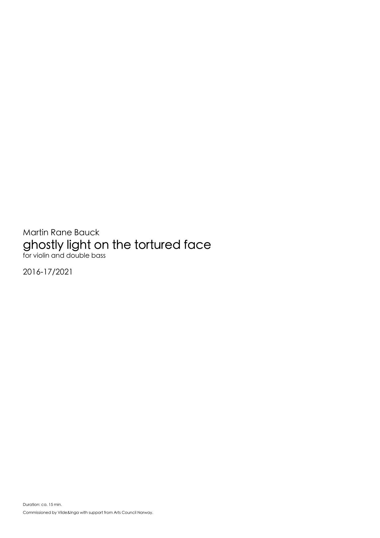 Ghostly Light on the Tortured Face - for violin and double bass - Image 3