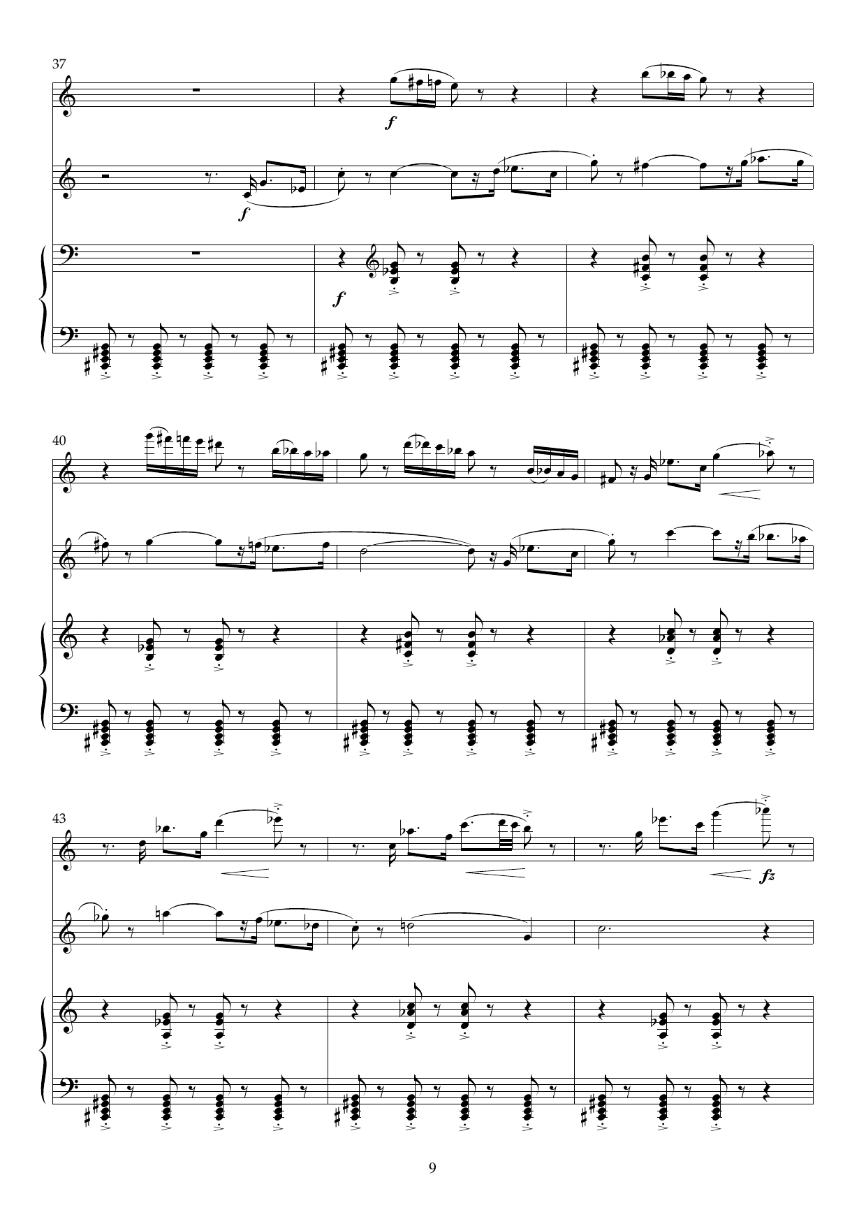 In these Anxious Times - Trio for flute, clarinet (Bb) and piano, Op 135 - Image 9