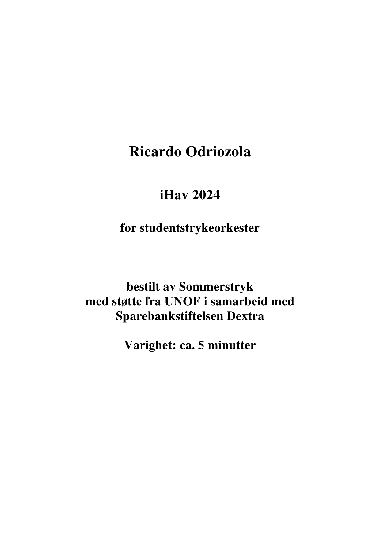 iHav 2024 - for studenstrykeorkester