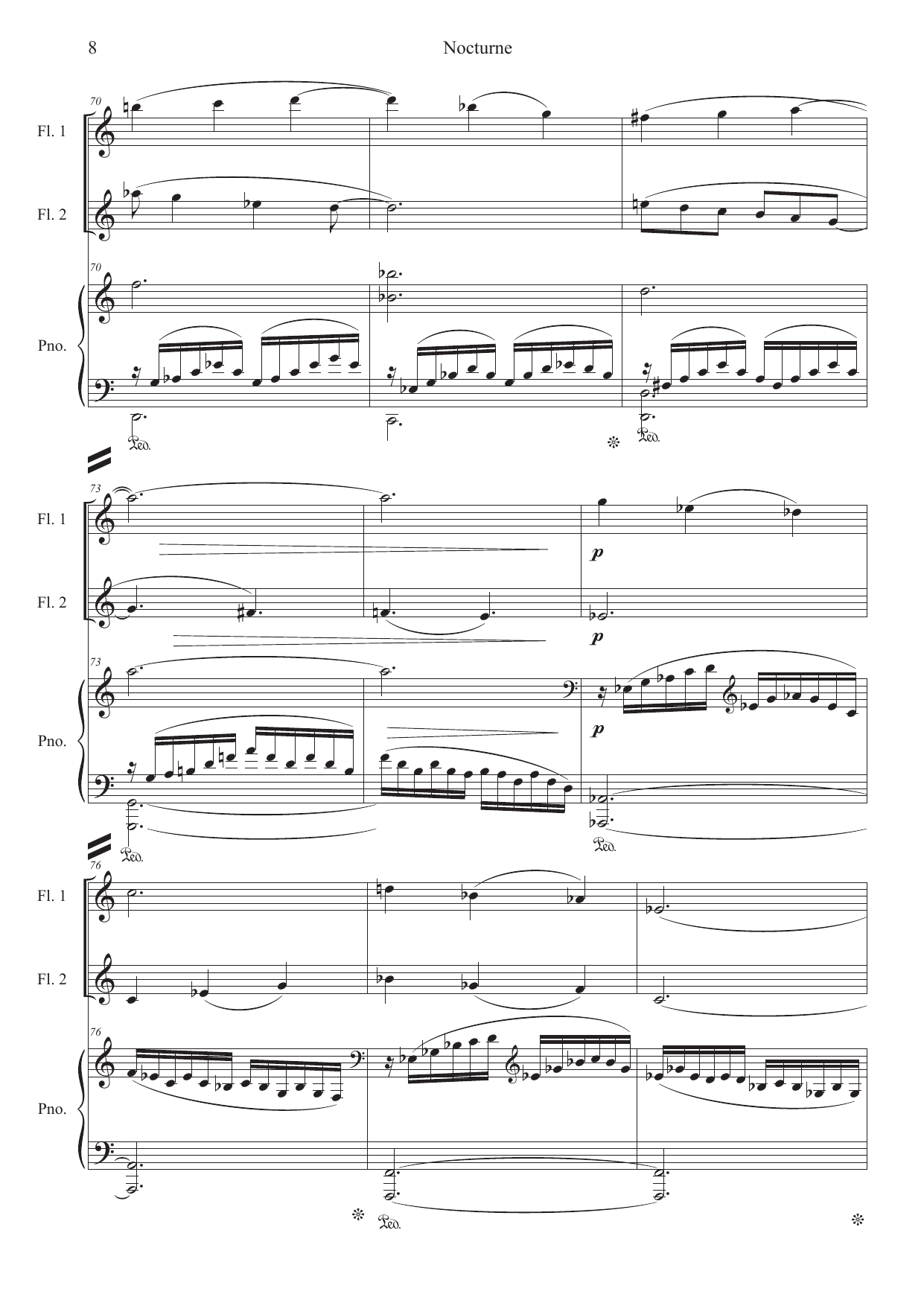 Nocturne - for two flutes and piano - Bilde 10