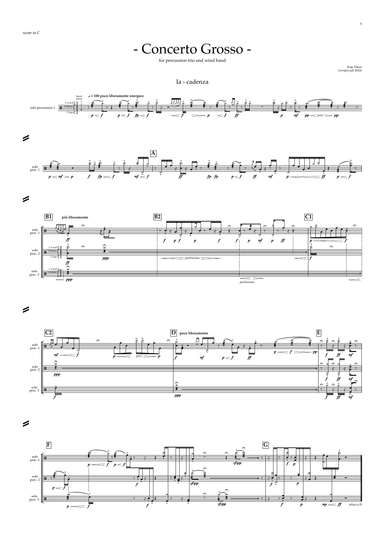 Concerto Grosso - For percussion trio and wind band - Image 5