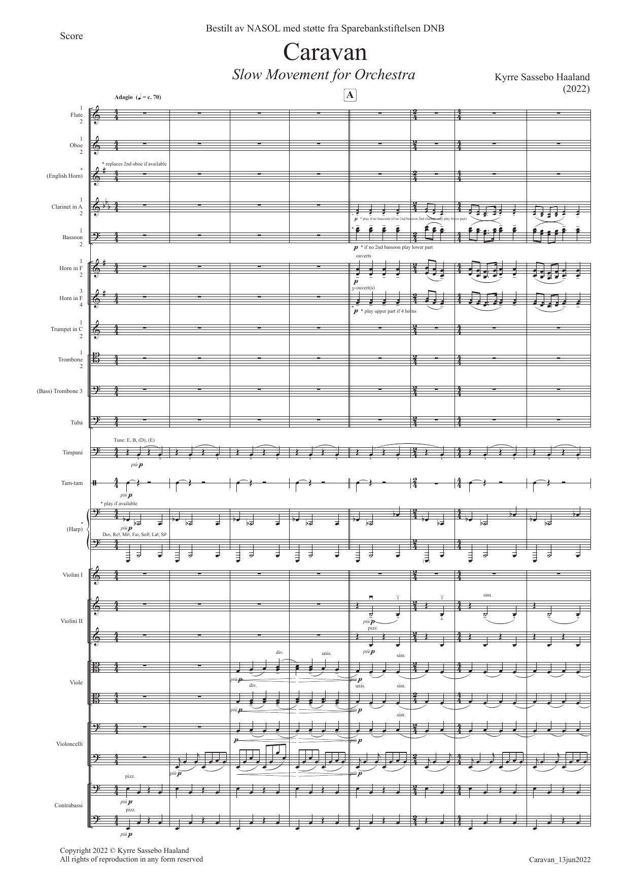 Caravan - Slow Movement for Amateur orchestra