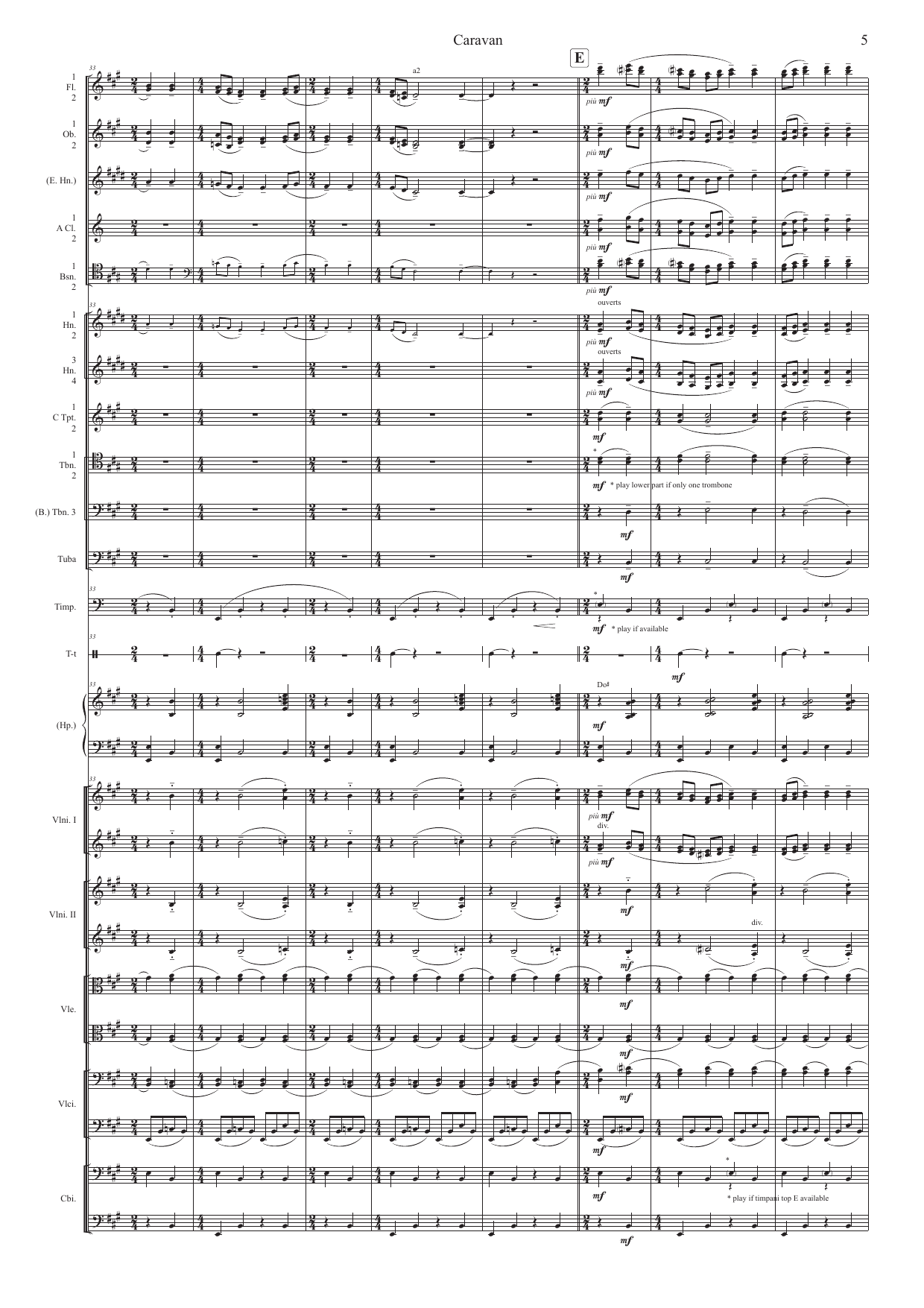 Caravan - Slow Movement for Amateur orchestra - Image 5