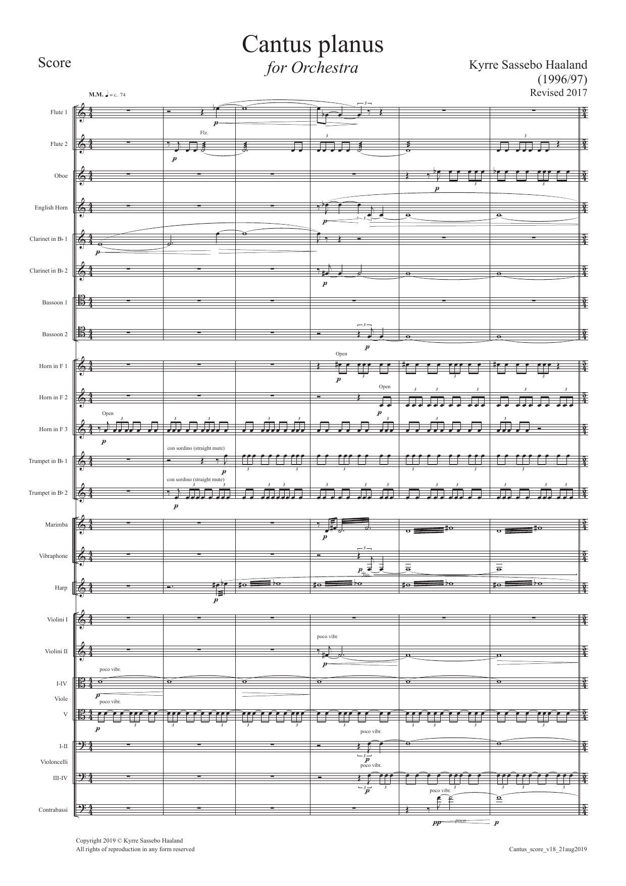 Cantus planus - for orchestra
