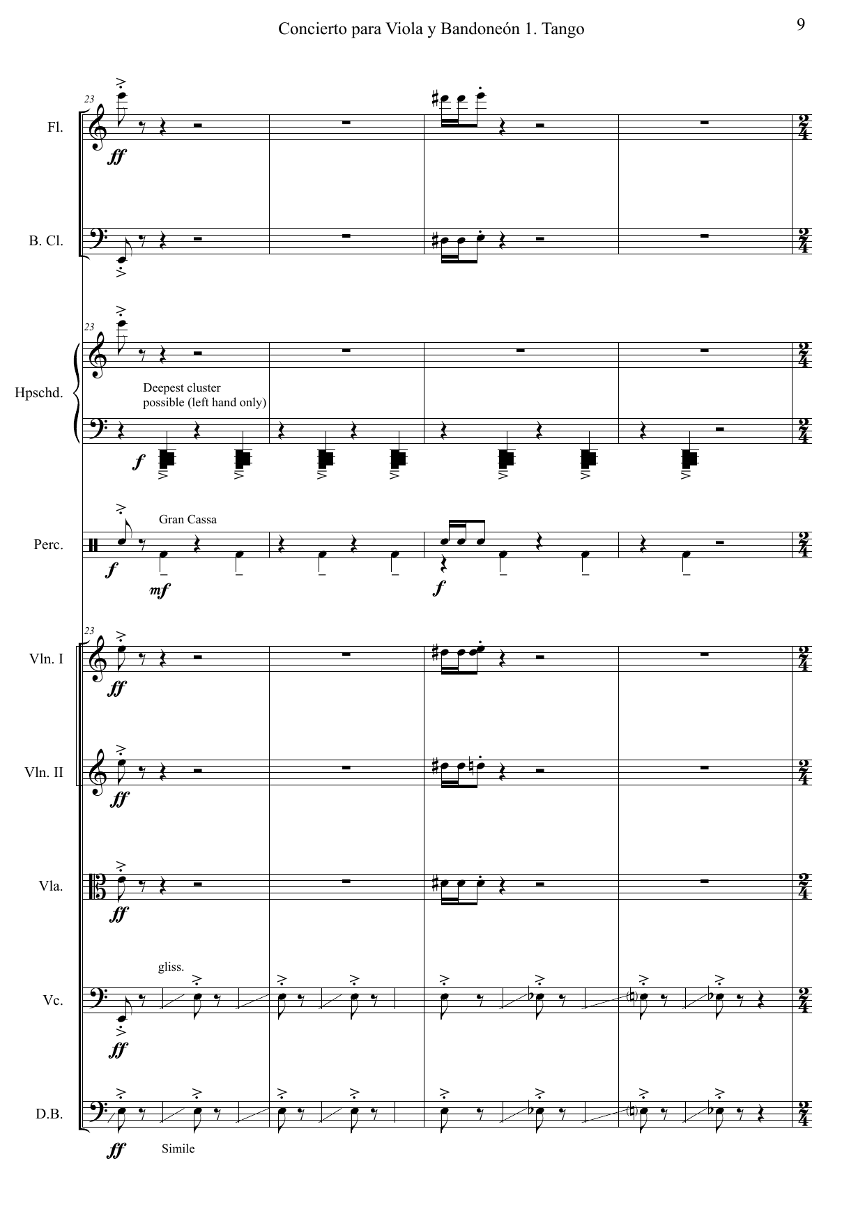 Double Concerto for viola, bandoneon and chamber orchestra - Bilde 9