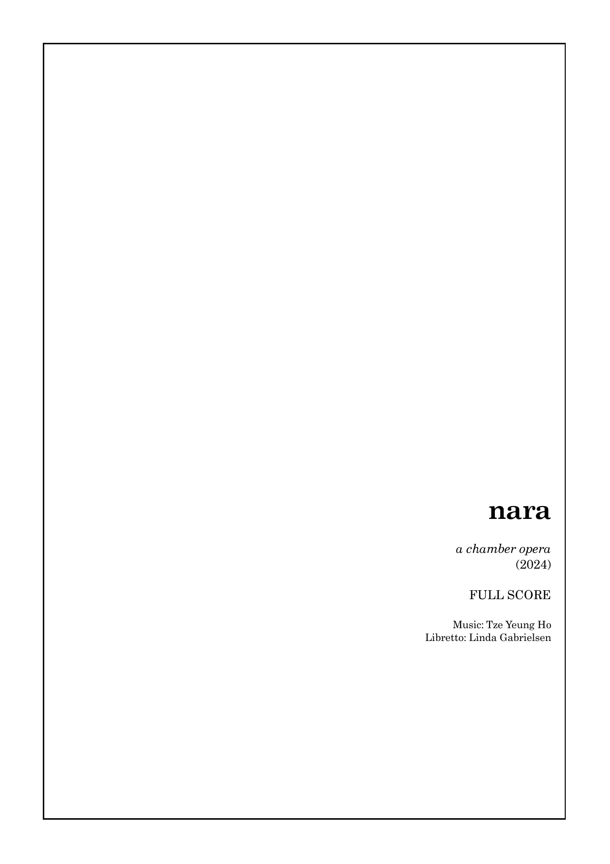 Nara - A chamber opera