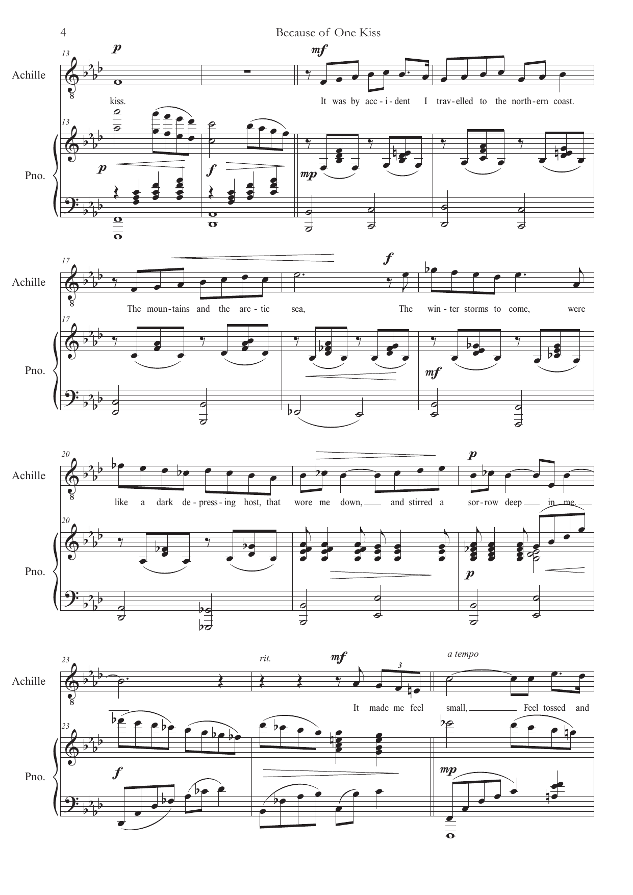 5 Songs - Inspired by "Babette's Feast" by Karen Blixen - for soprano, tenor and piano - Bilde 6