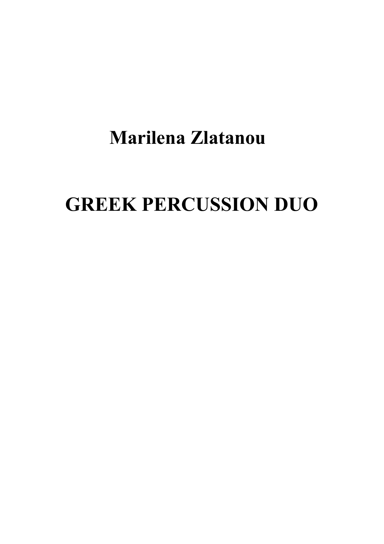 Greek Percussion Duo