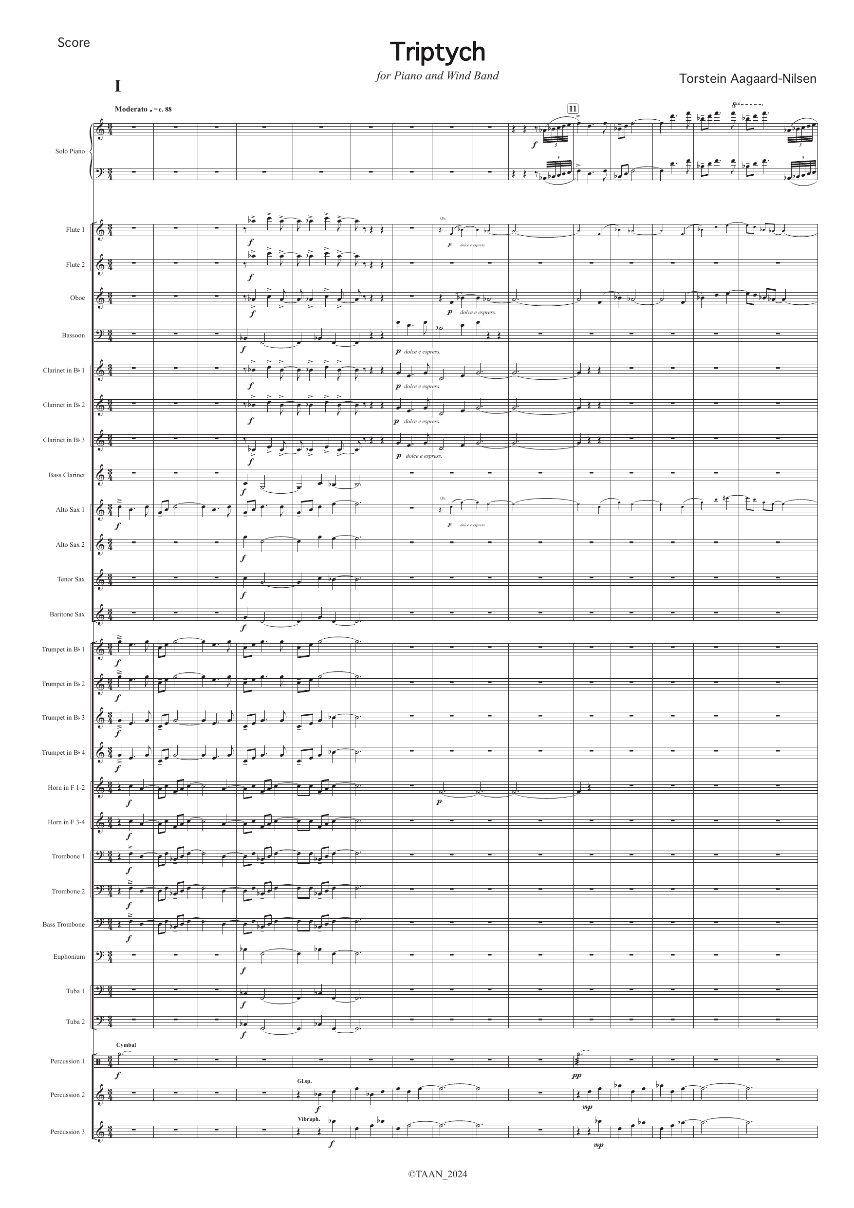 Triptych - Rhapsody for piano and wind band - Image 3