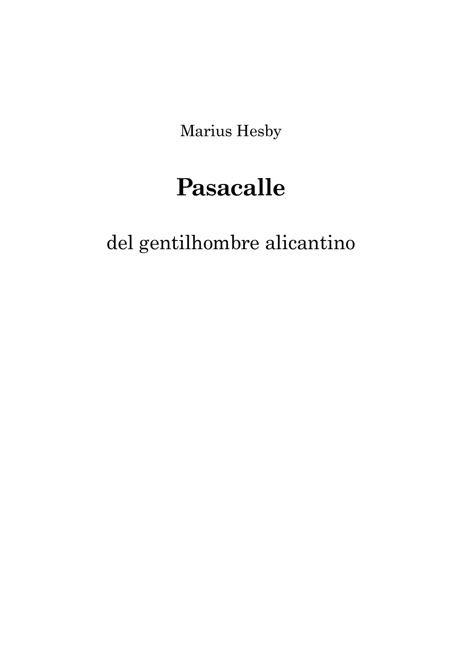 Pasacalle del gentilhombre alicantino