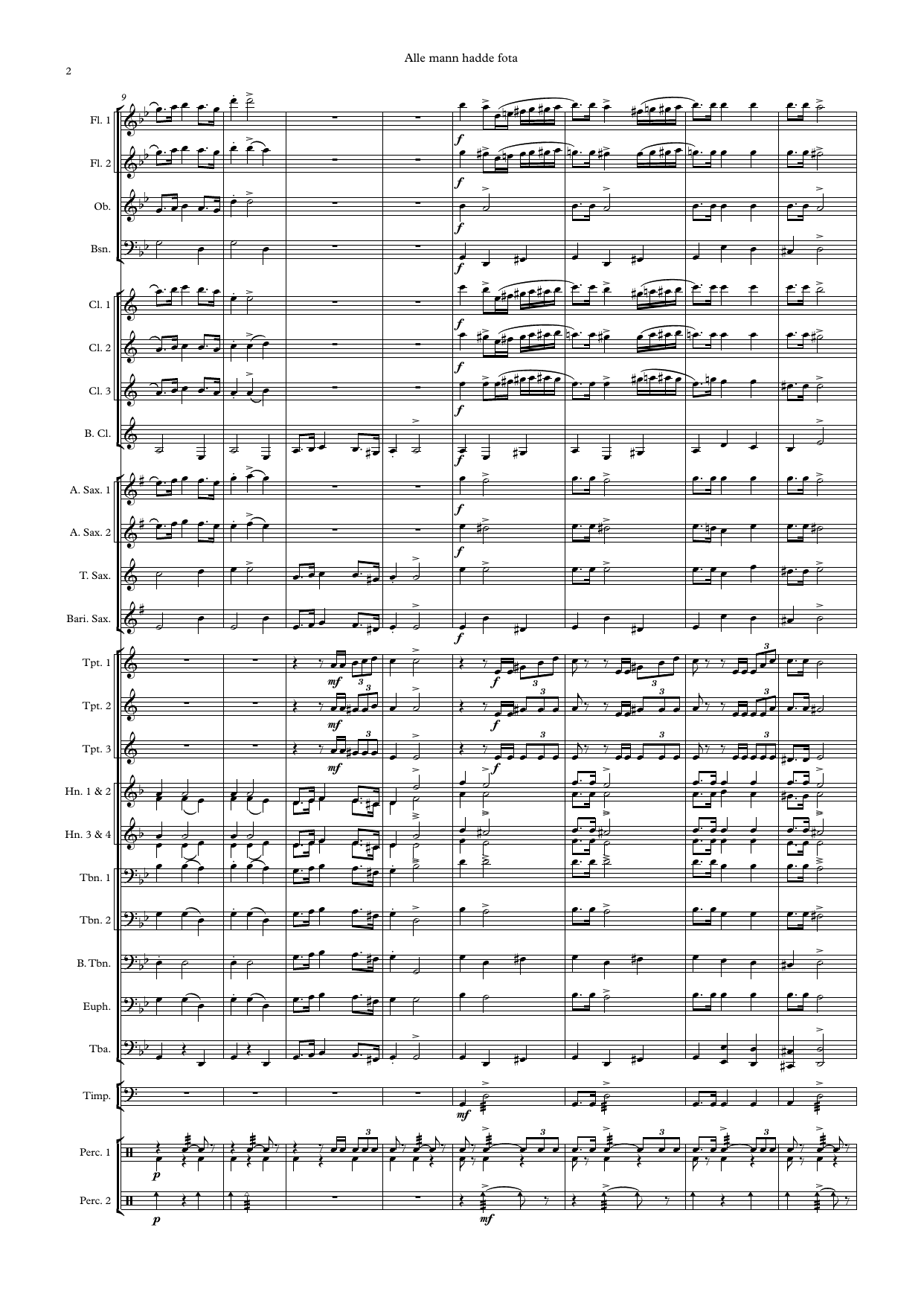 Alle mann hadde fota - Variasjoner over en folketone fra Trondhjem, op. 36 - Image 2