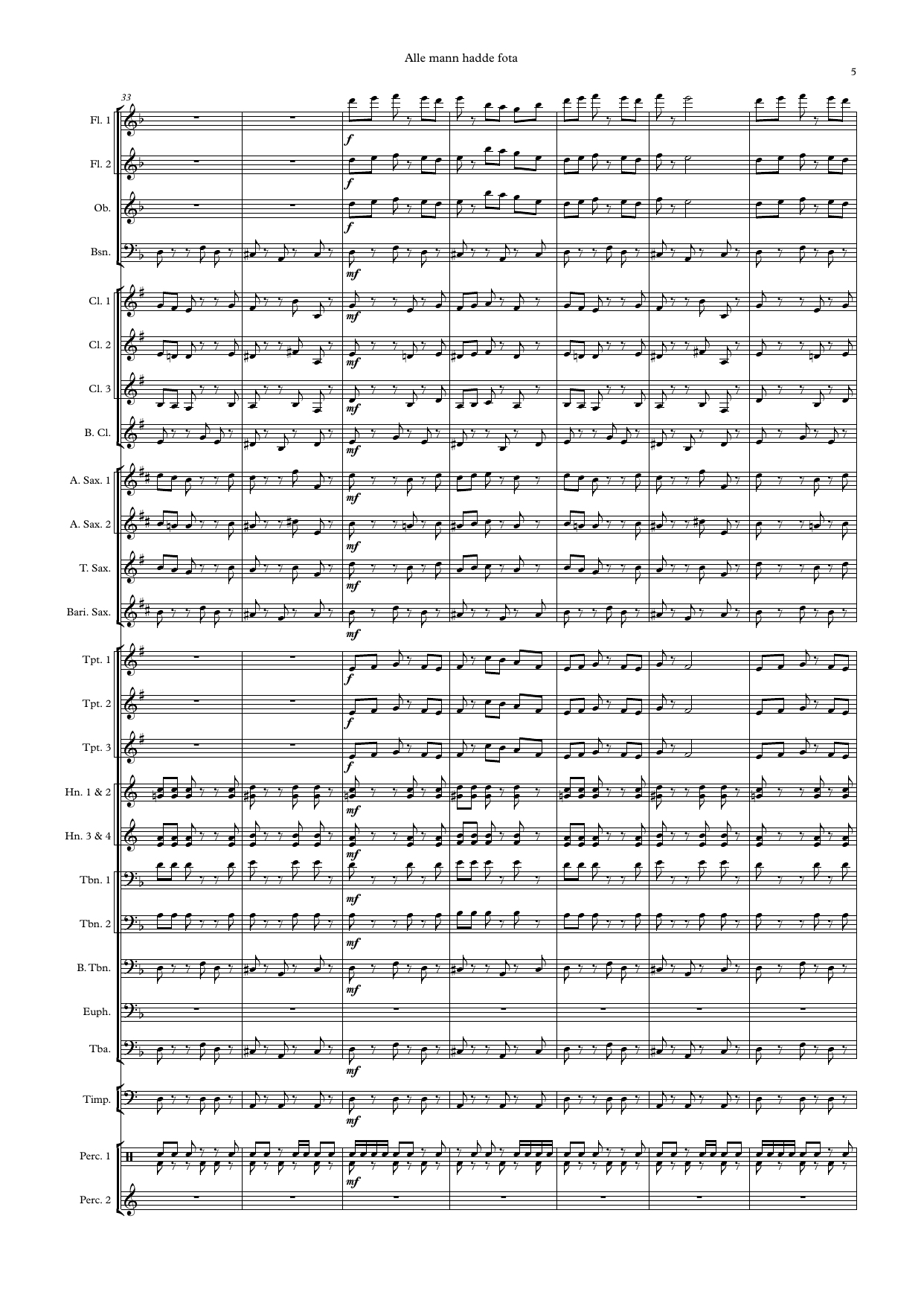 Alle mann hadde fota - Variasjoner over en folketone fra Trondhjem, op. 36 - Image 5