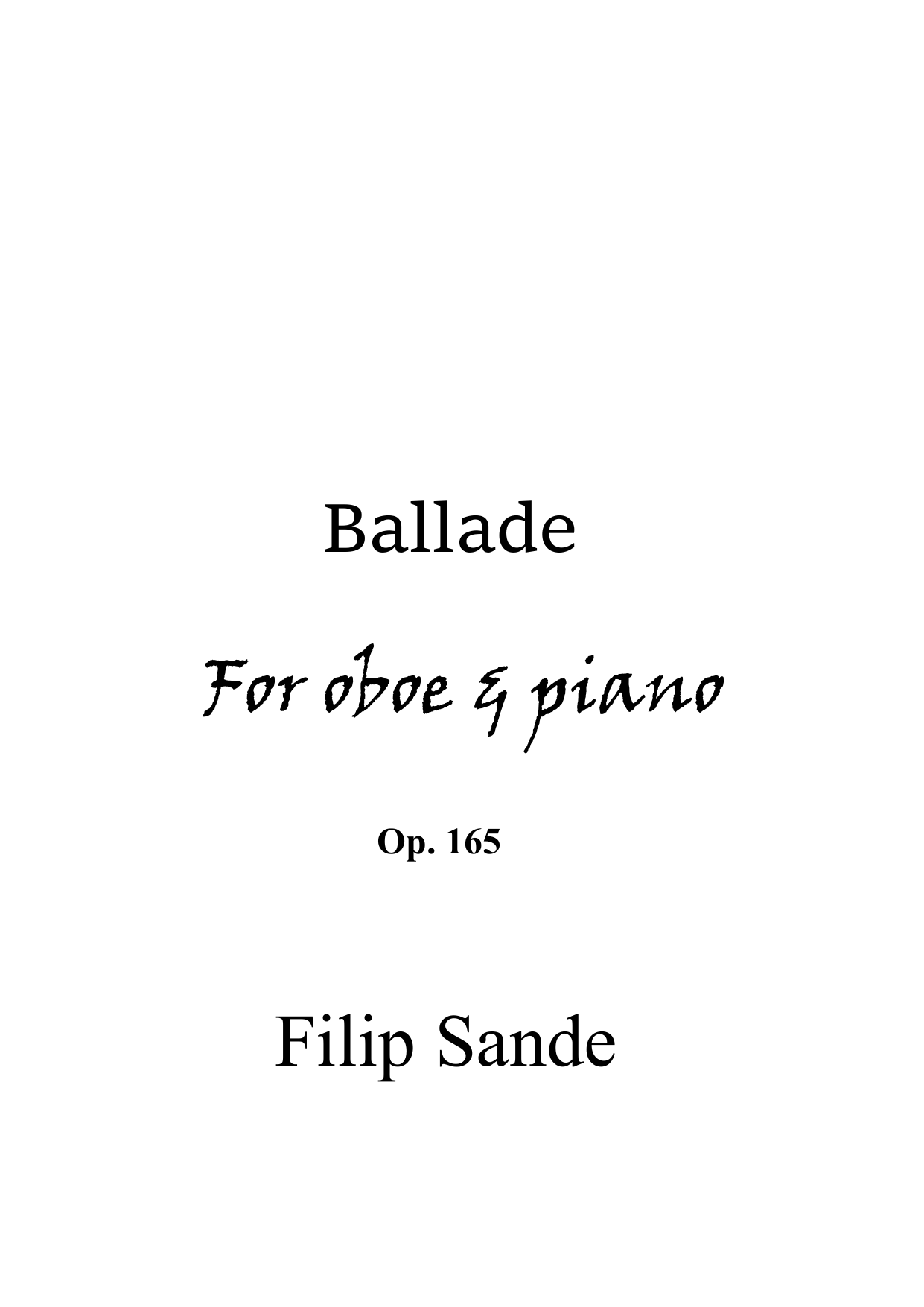 Ballade for oboe & piano, Op. 165 - Image 3