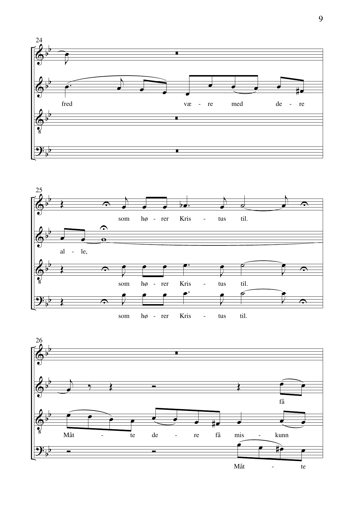 Fred - for blandet kor, barnekor, fløyte og orgel, op. 225 - Image 10