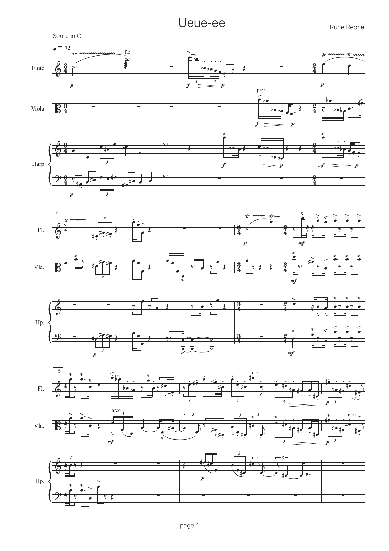 Ueue-ee - For flute, viola & harp - Bilde 2