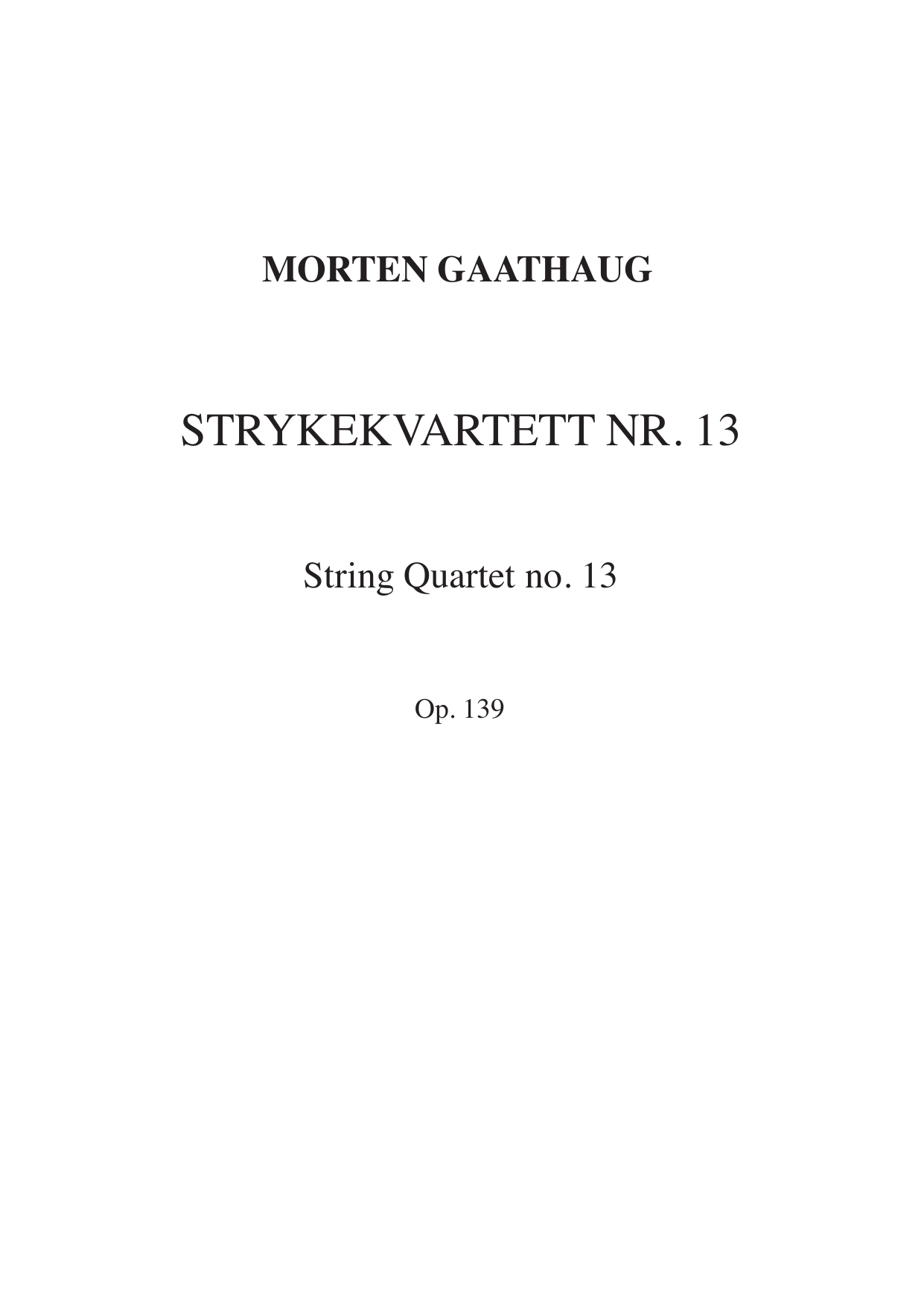 Strykekvartett nr. 13, op. 139