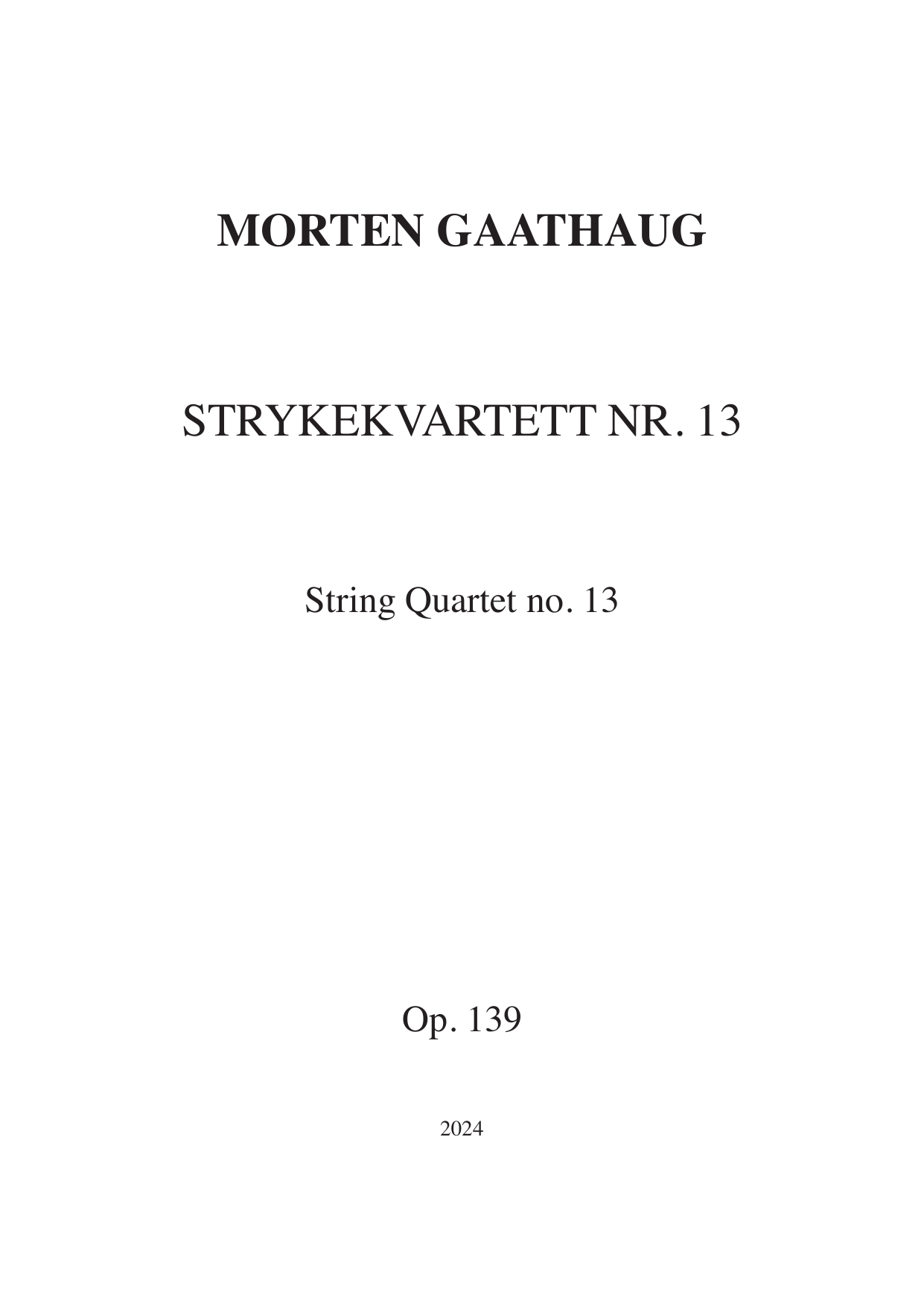 Strykekvartett nr. 13, op. 139 - Bilde 3