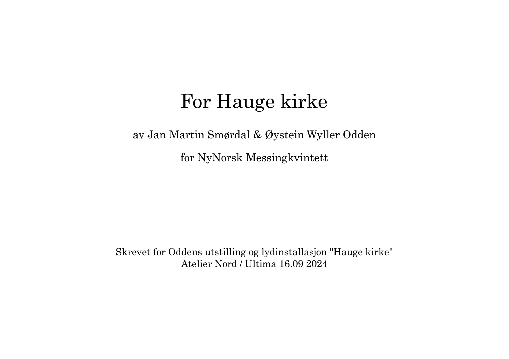 For Hauge kirke