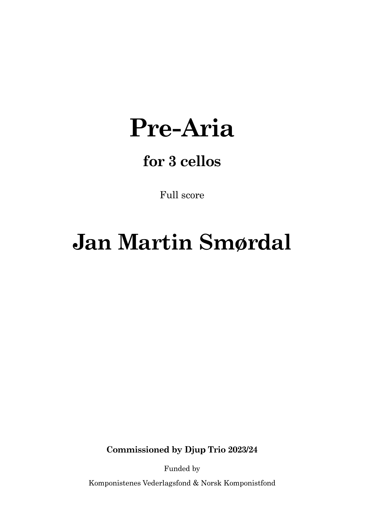 Pre-Aria - for 3 cellos