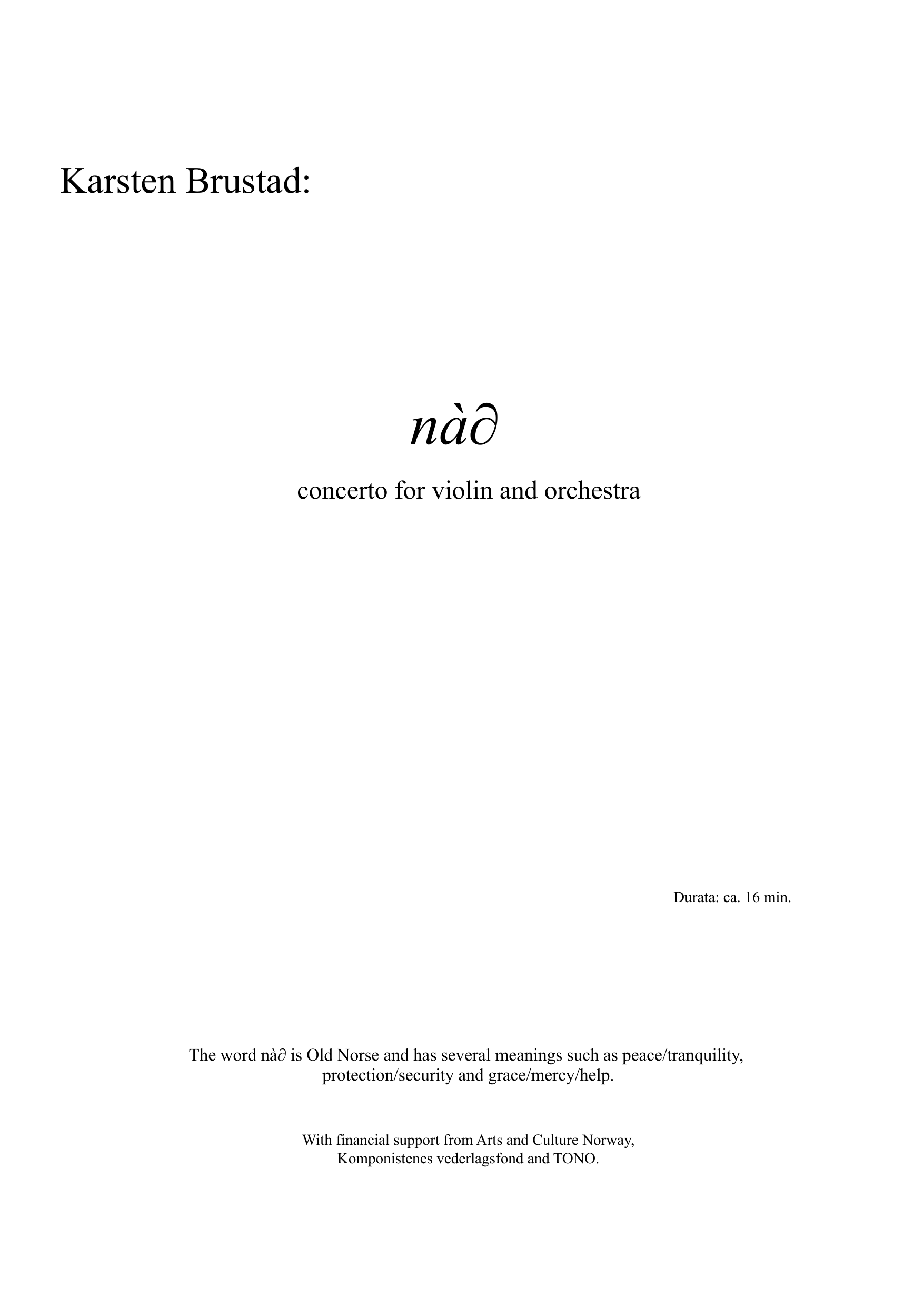 nà∂ - Concerto for violin and orchestra