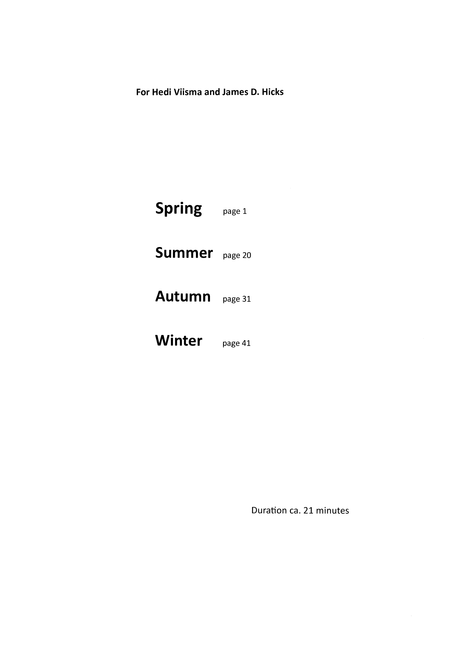The Four Seasons - For Estonian kannel (kantele) and organ, Op. 224 - Image 2