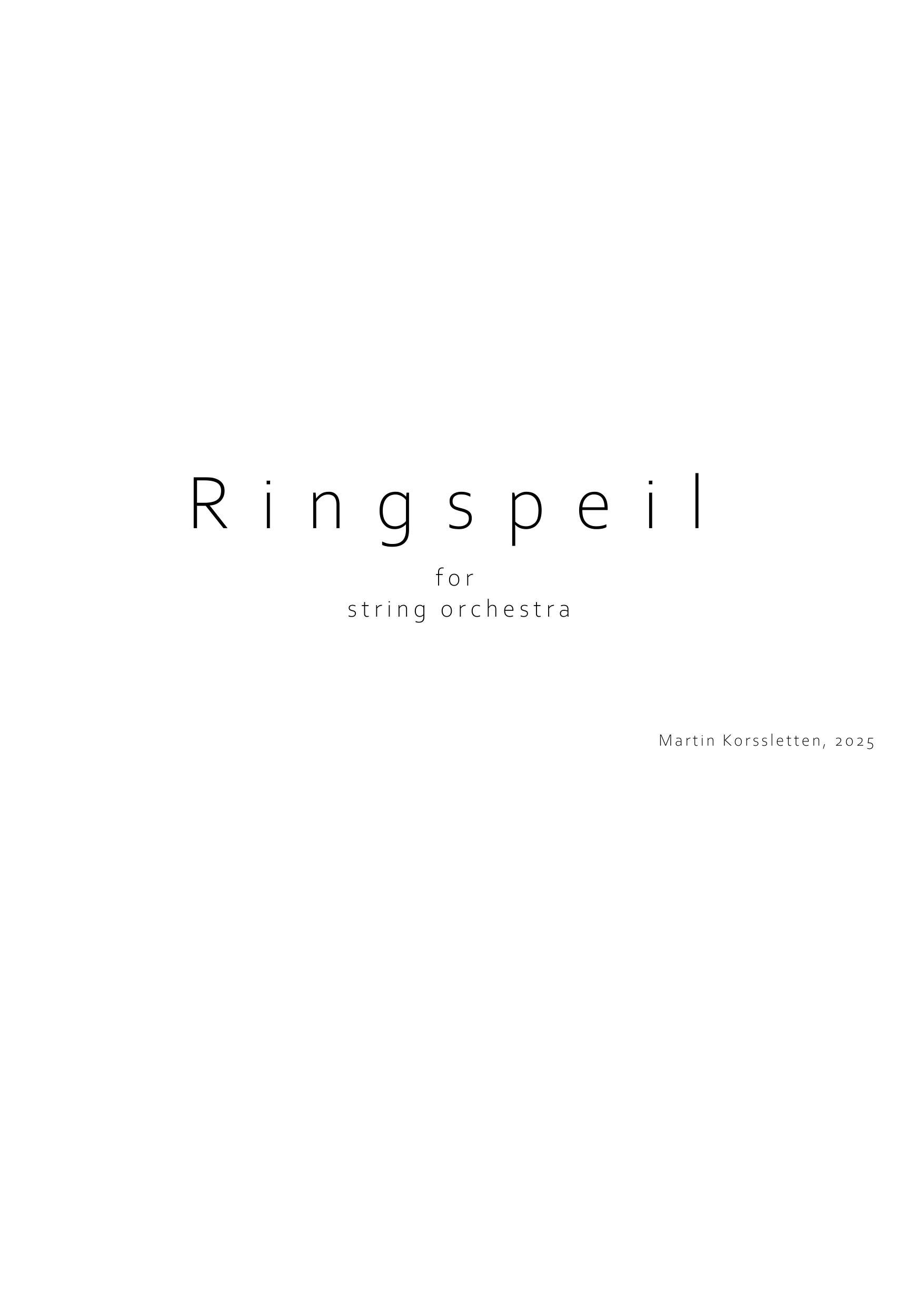 Ringspeil - for string orchestra