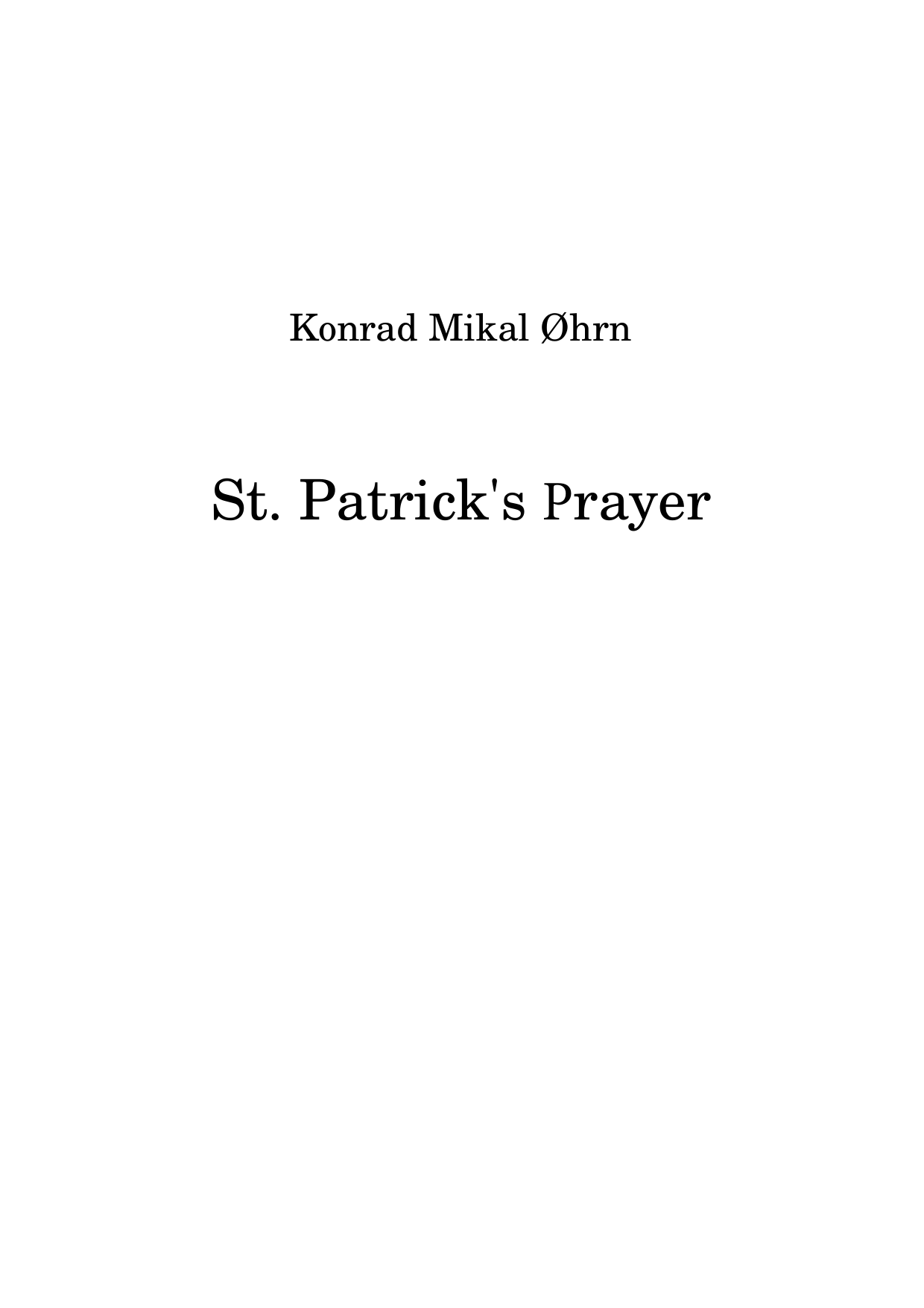 St. Patrick's Prayer