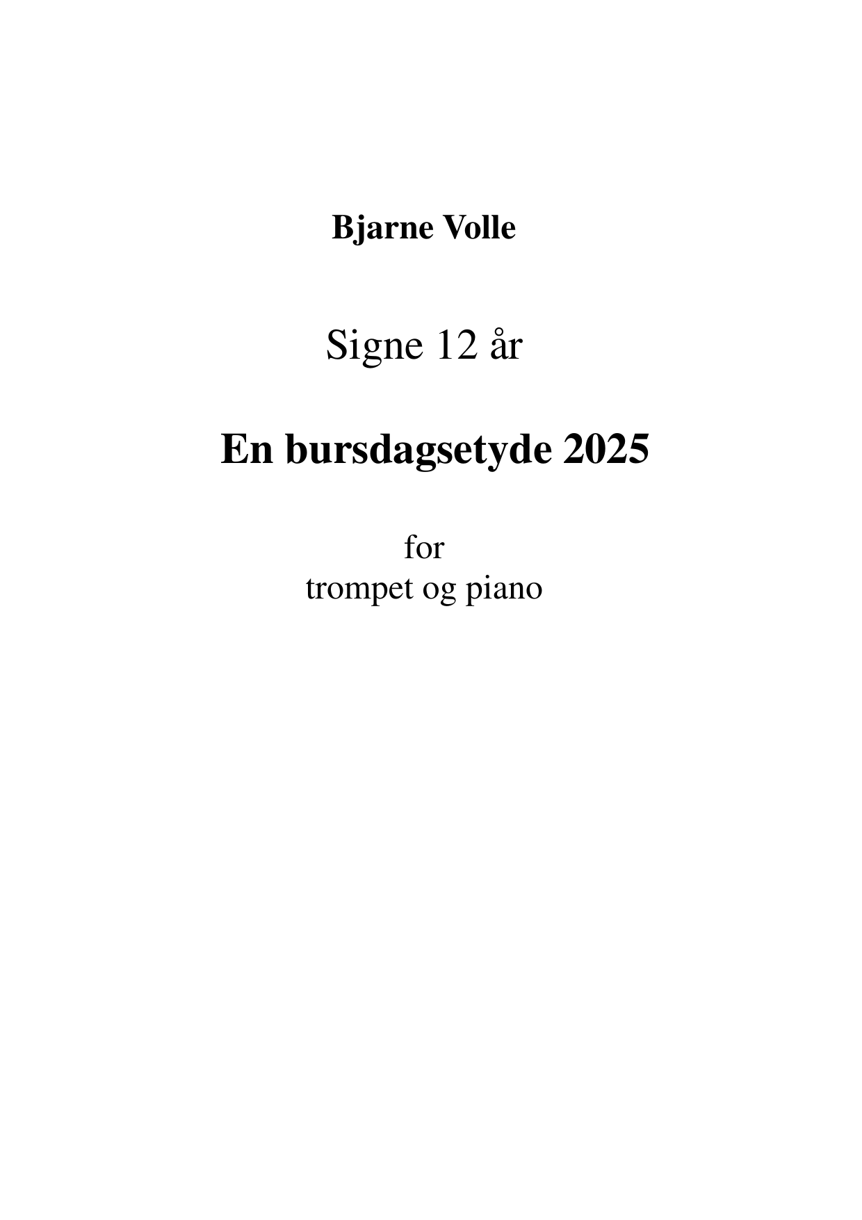 Signe 12 år - En bursdagsetyde 2025