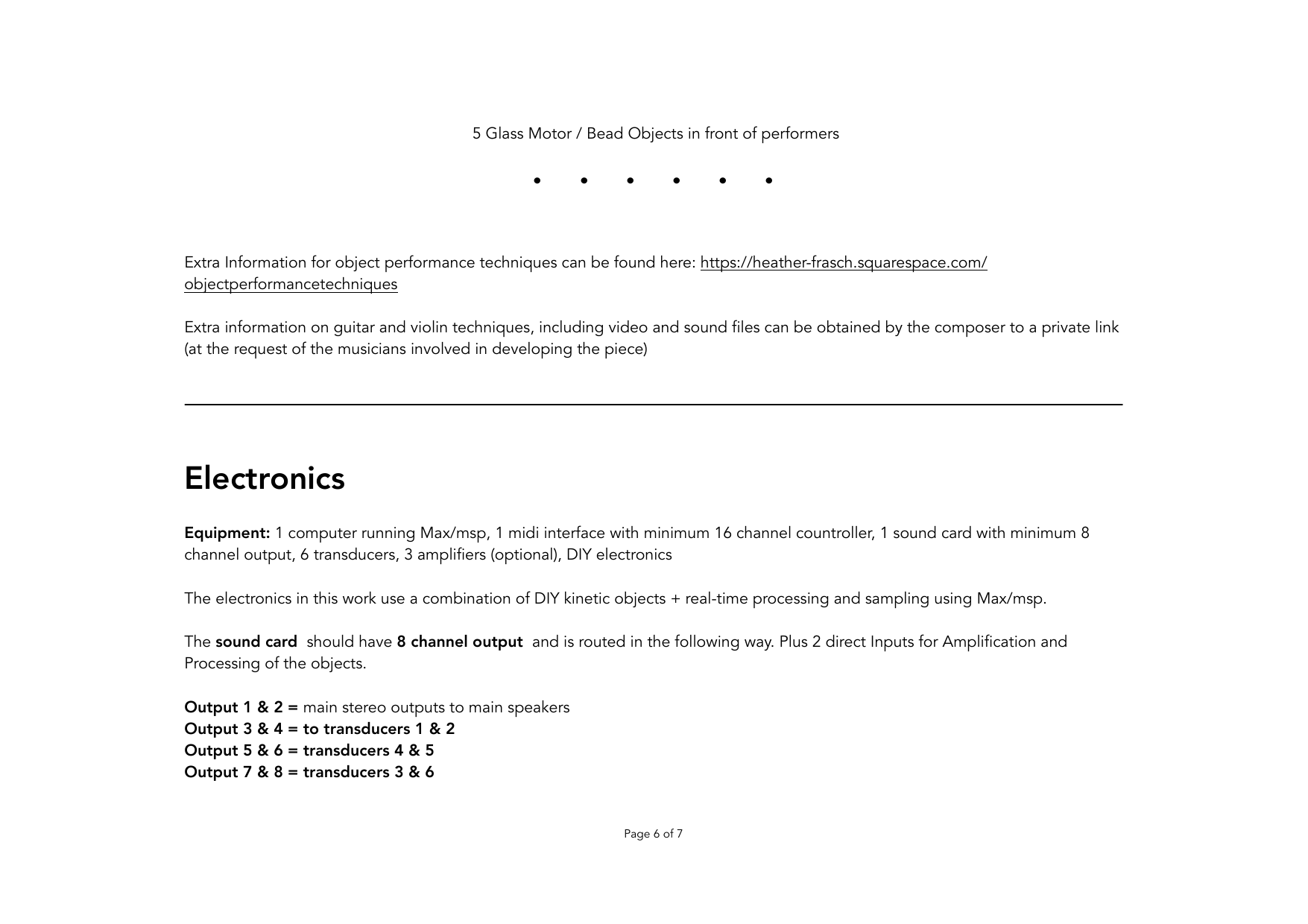 Flickering - For 2 object performers, violin, guitar & live electronics - Image 7