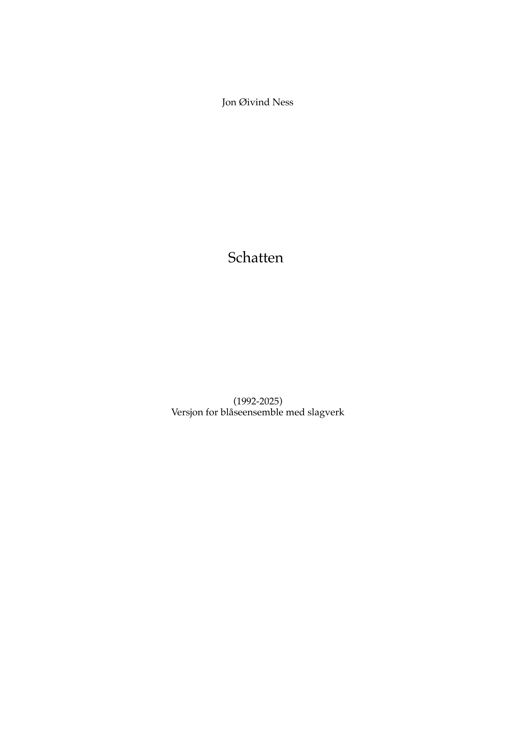 Schatten - Versjon for blåseensemble med slagverk