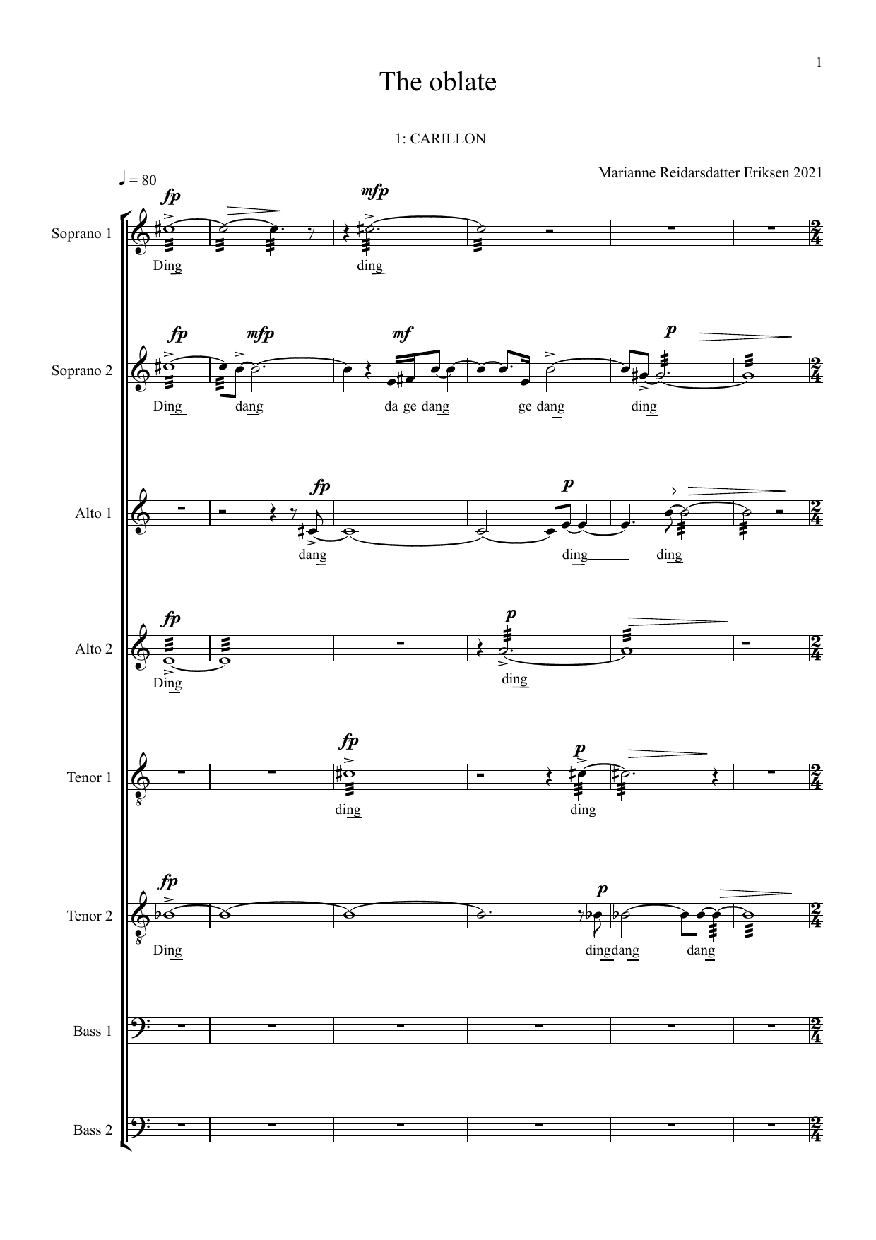 The Oblate - For a cappella vocal ensemble SSAATTBB - Image 5