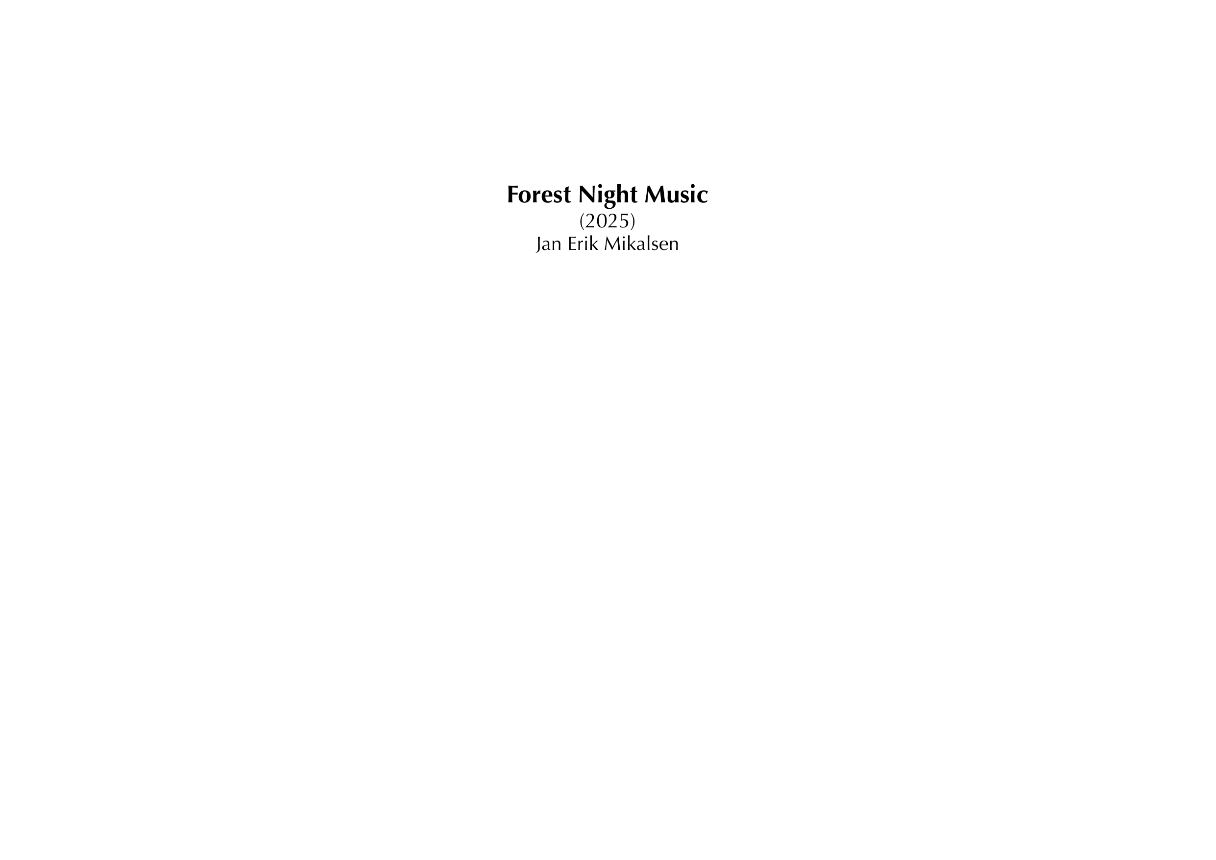 Forest Night Music - for solo violin, harp and strings