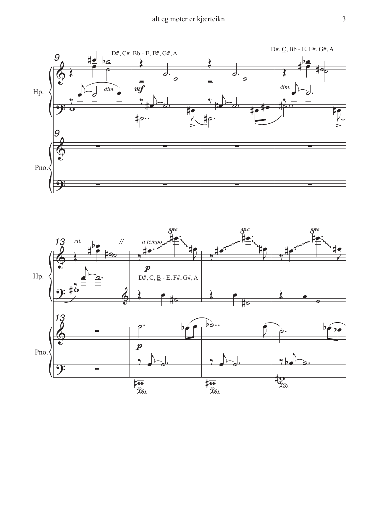all I meet is caresses - version for harp and piano - Image 5