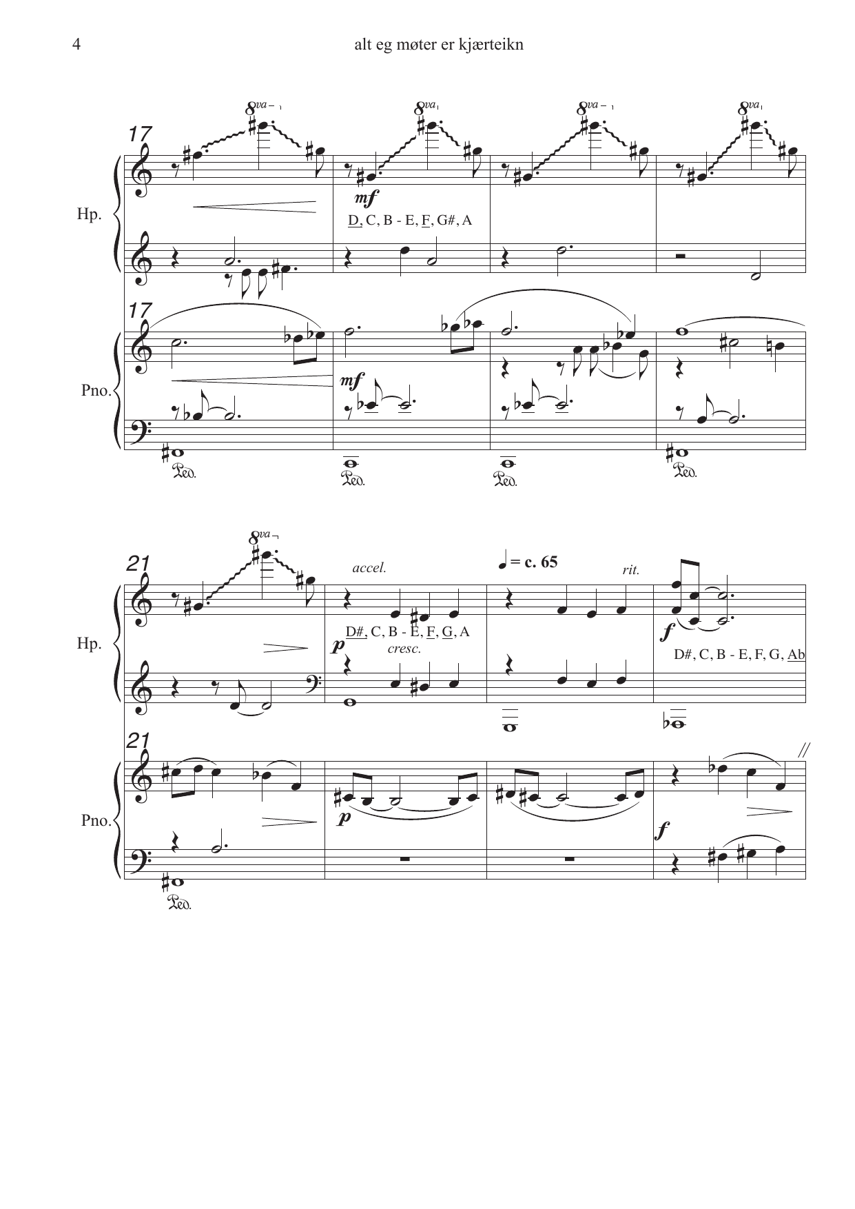 all I meet is caresses - version for harp and piano - Image 6