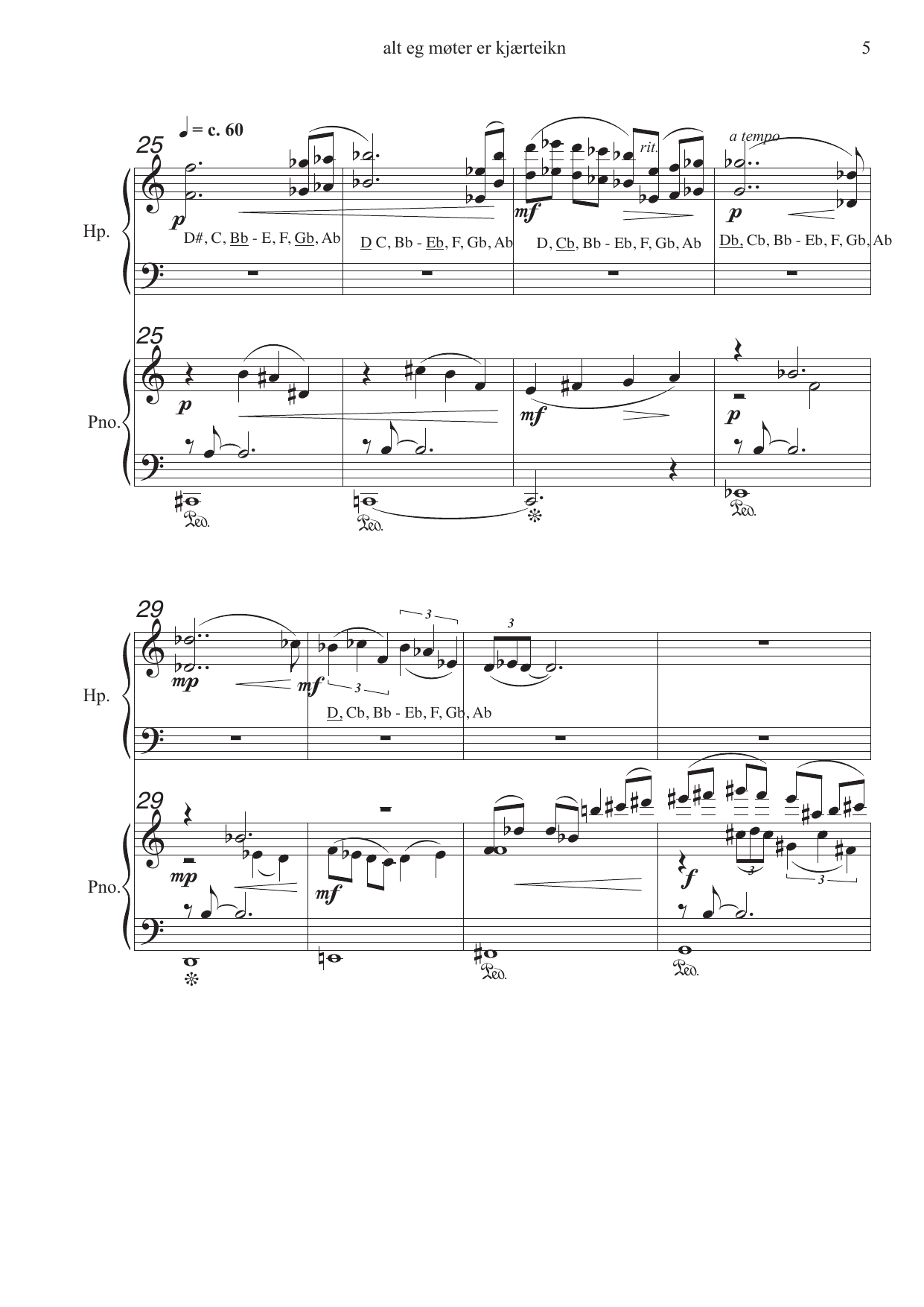 all I meet is caresses - version for harp and piano - Image 7