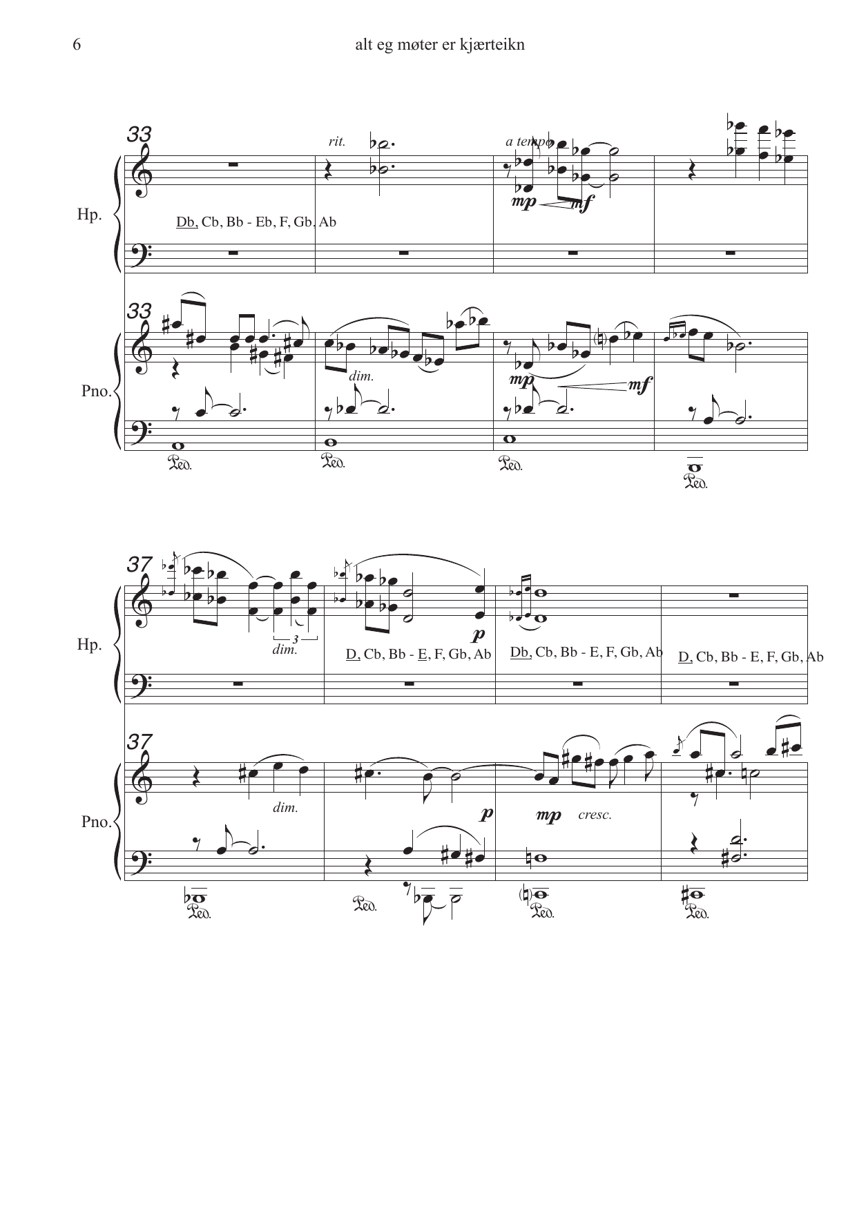 all I meet is caresses - version for harp and piano - Image 8