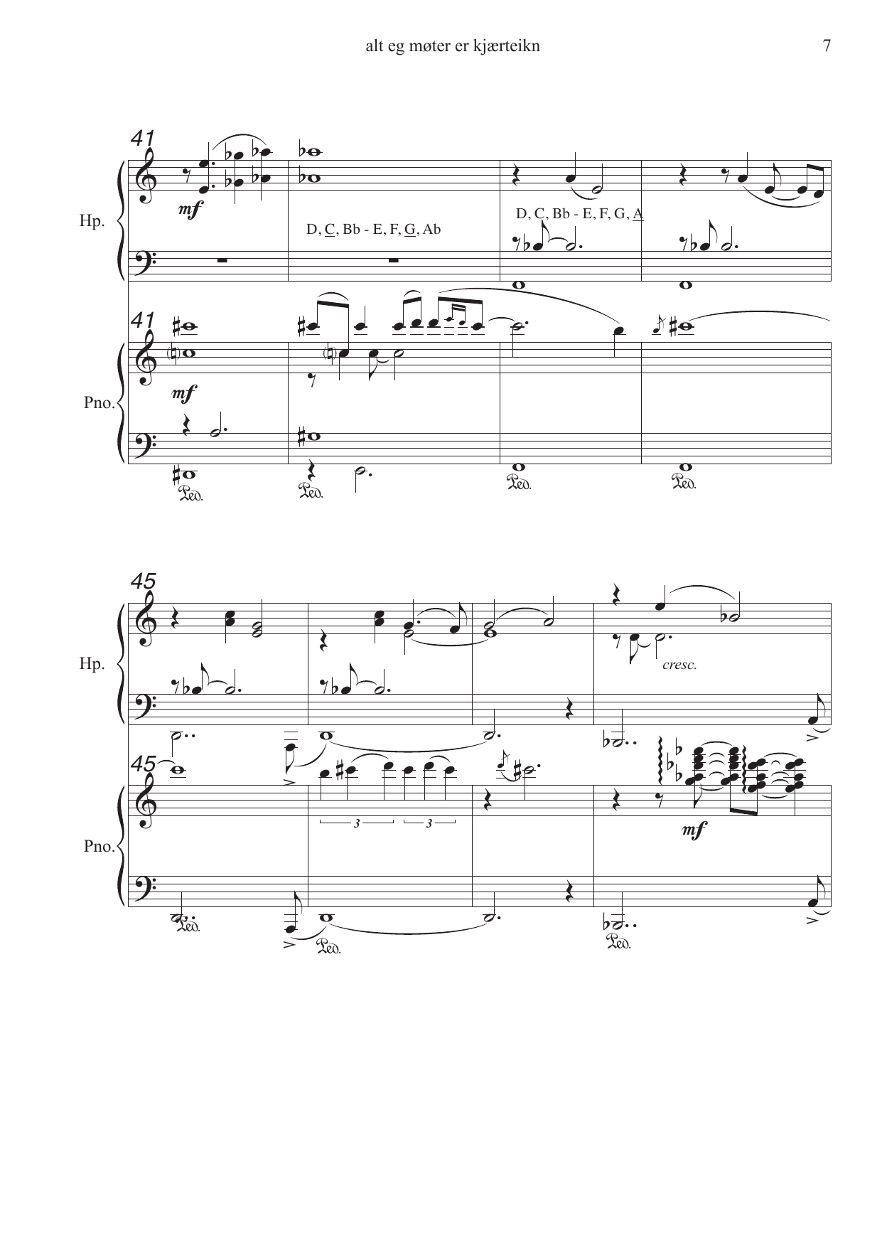 all I meet is caresses - version for harp and piano - Image 9