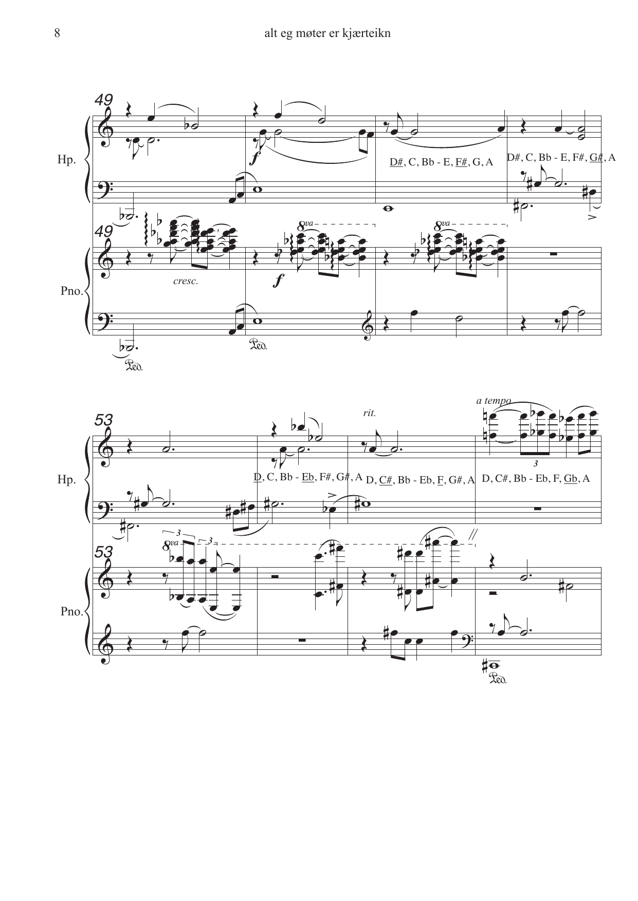 all I meet is caresses - version for harp and piano - Image 10