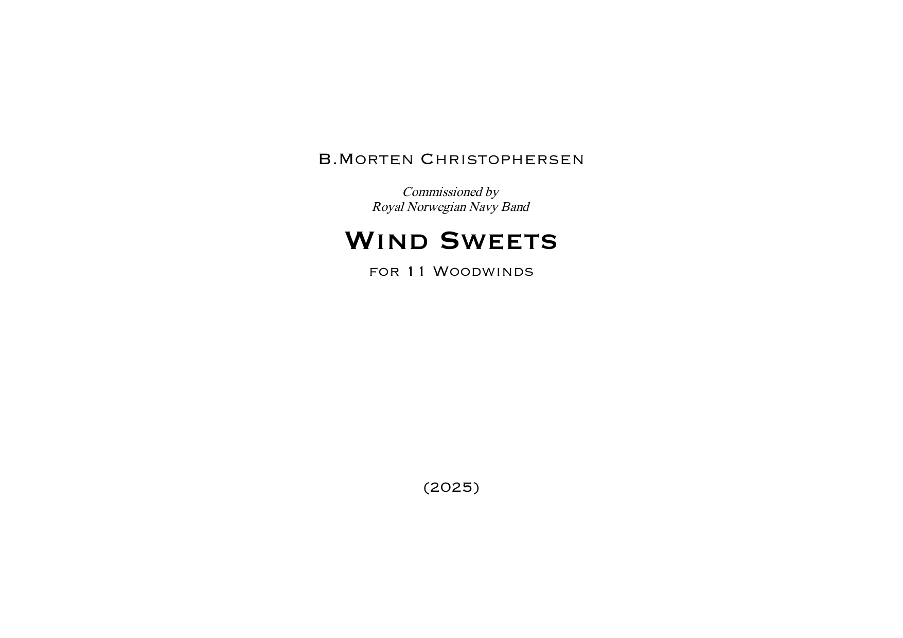 Wind Sweets - for 11 woodwinds