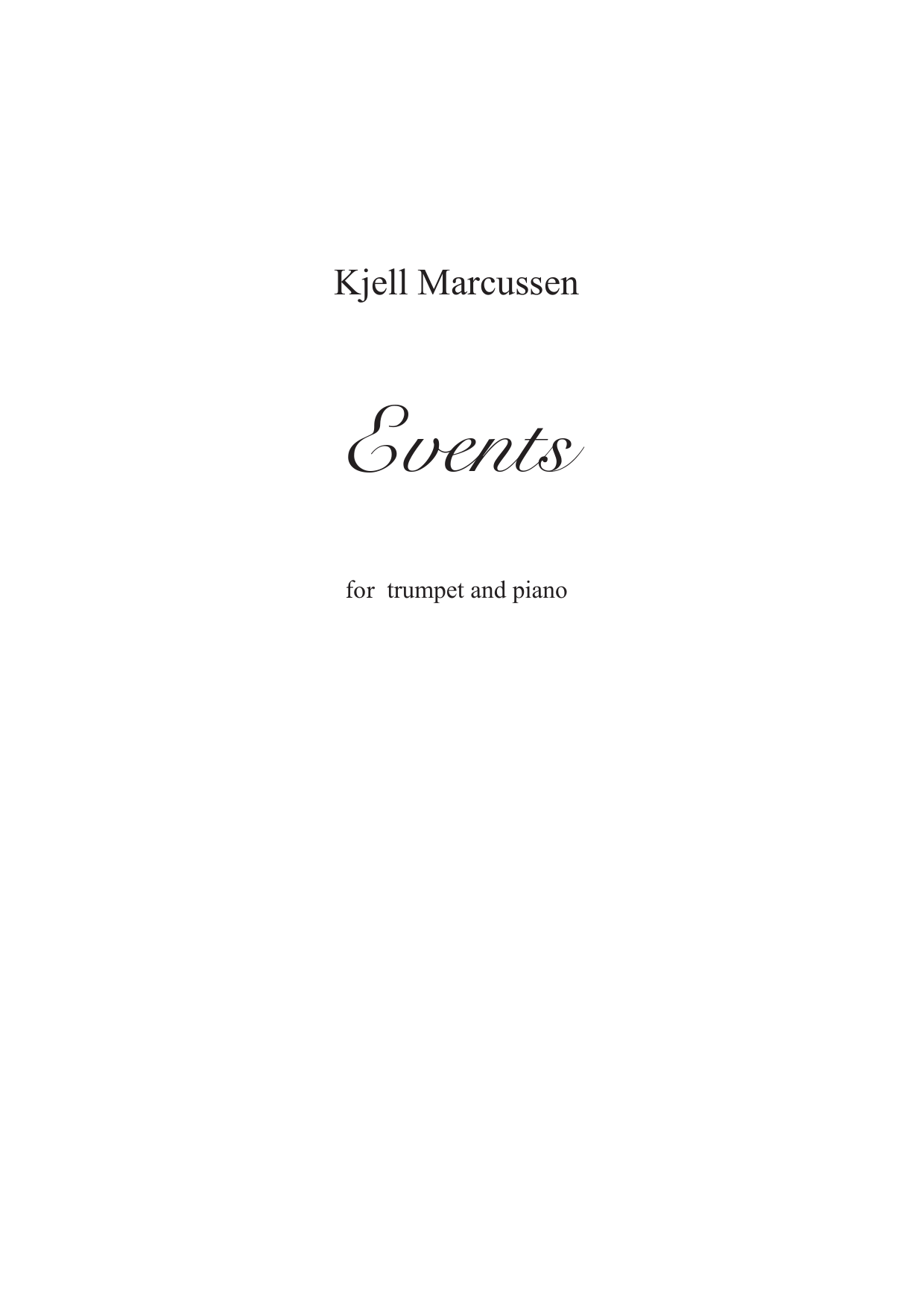 Events - for trumpet and piano